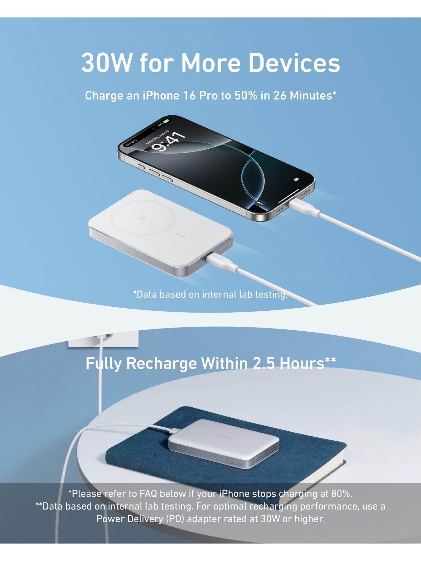 Image 6 of 7 of Anker MagGo Power Bank (10K, Magnetic Wireless), White
