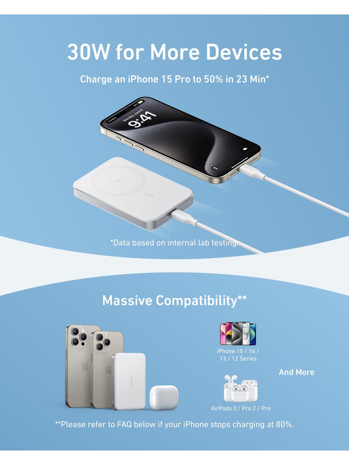 Image 7 of 7 of Anker MagGo Power Bank (10K, Magnetic Wireless), White