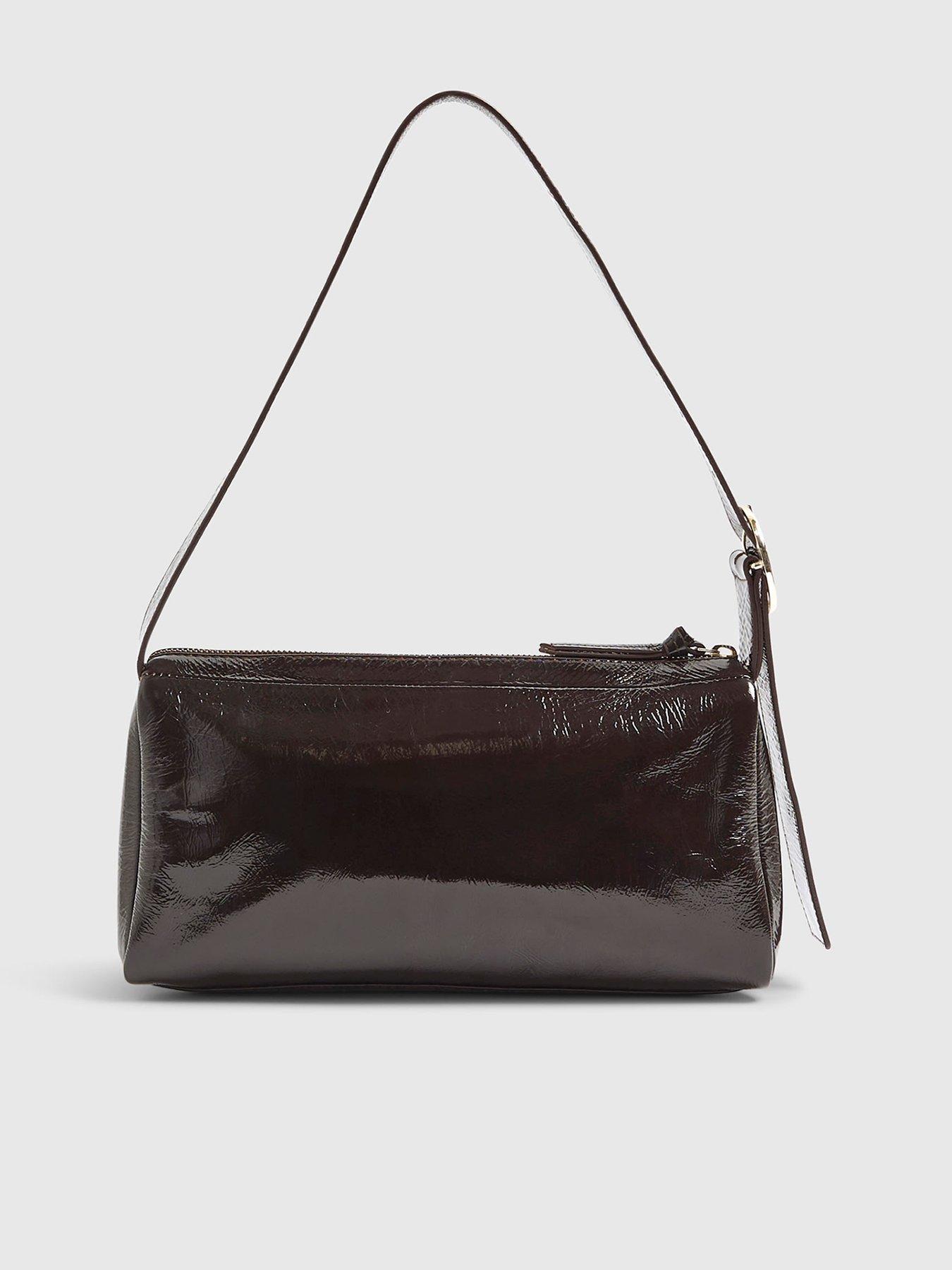 river-island-cracked-leather-shoulder-bag-brown