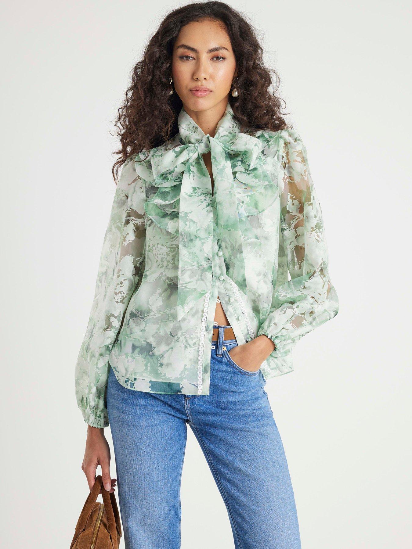 river-island-premium-printed-burnout-shirt-green