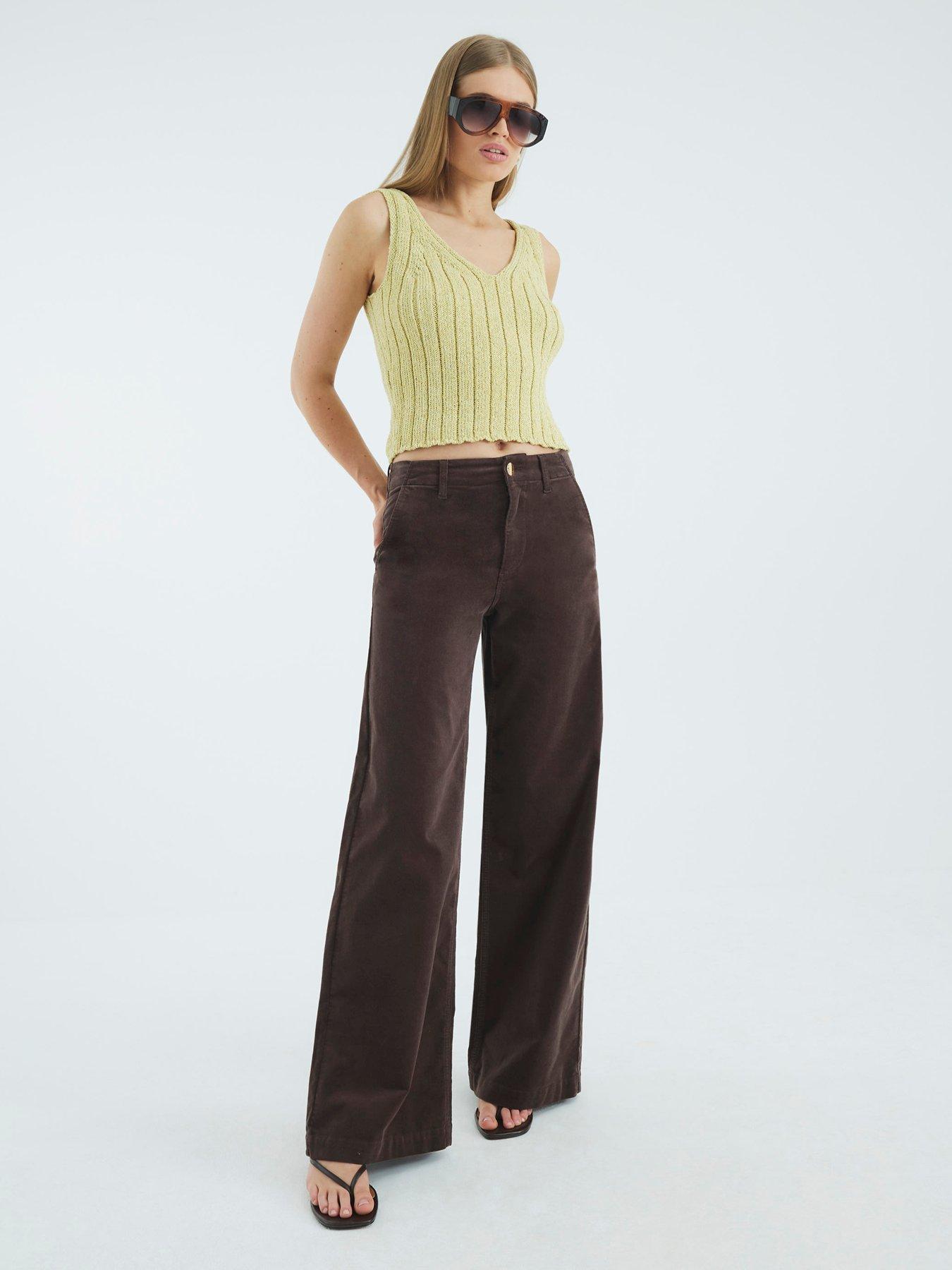 river-island-cord-palazzo-jeans--brownback