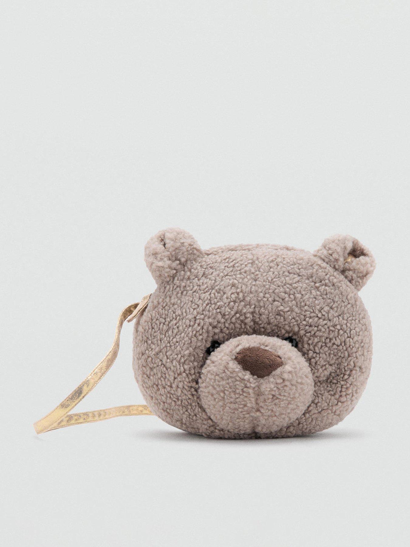 Mango Younger Girls Novelty Bear Bag - Brown