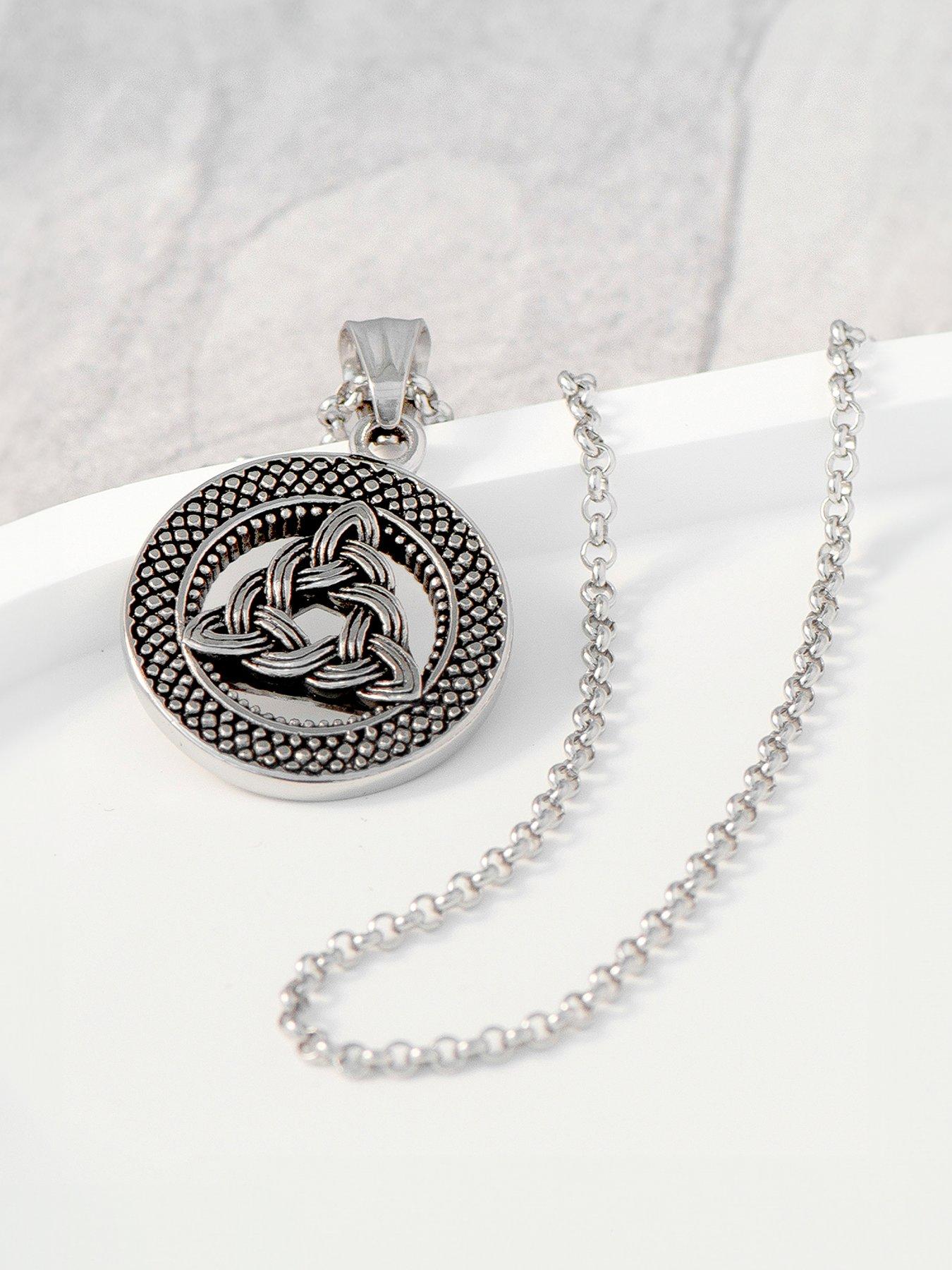 Treat Republic Personalised Men's Celtic Trinity Pendant Necklace