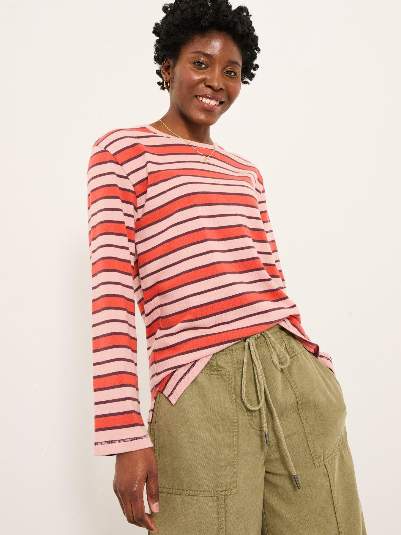 fatface-heavy-stripe-top-pink