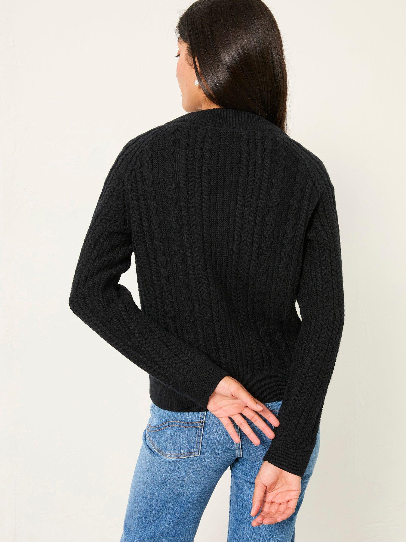 fatface-loren-cable-bomber-blackstillFront