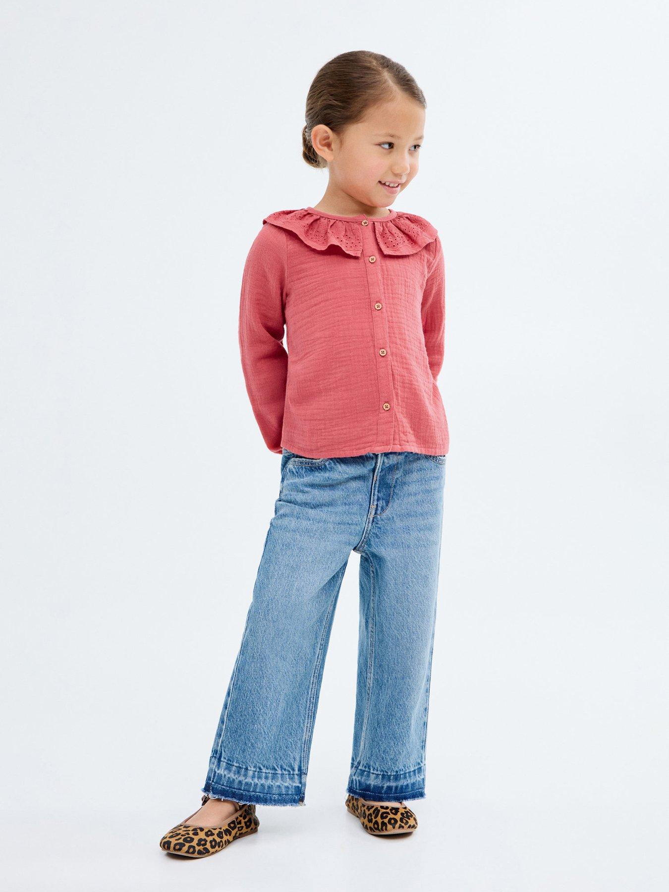 Mango Younger Girls Culotte Jeans - Blue