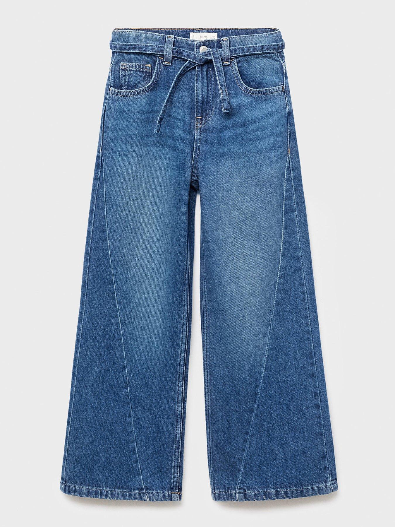 mango-girls-tie-waist-detail-jeans-dark-blue
