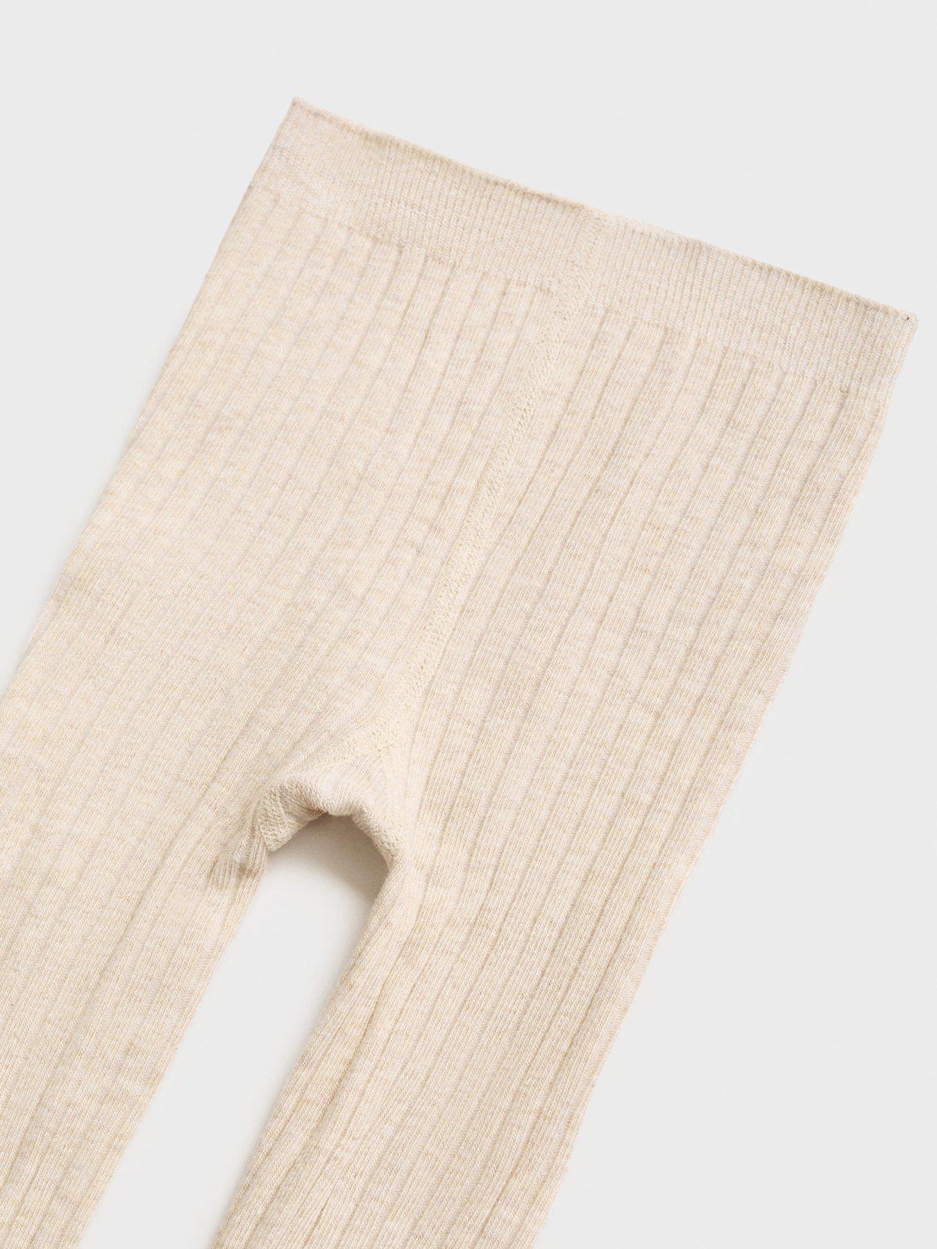 Image 3 of 4 of Mango Younger Girls Tights - Beige