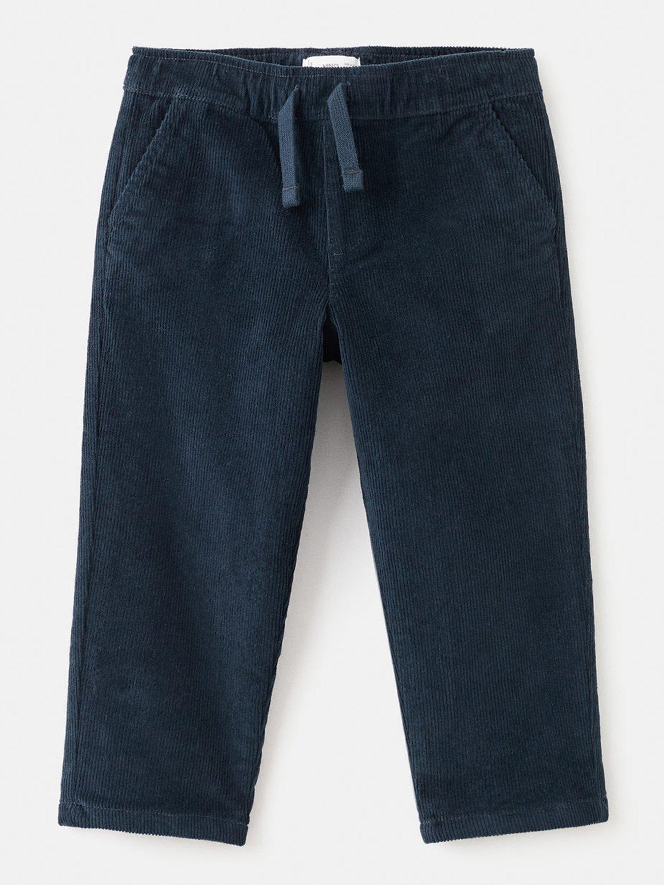 Mango Younger Boys Cord Trousers - Navy