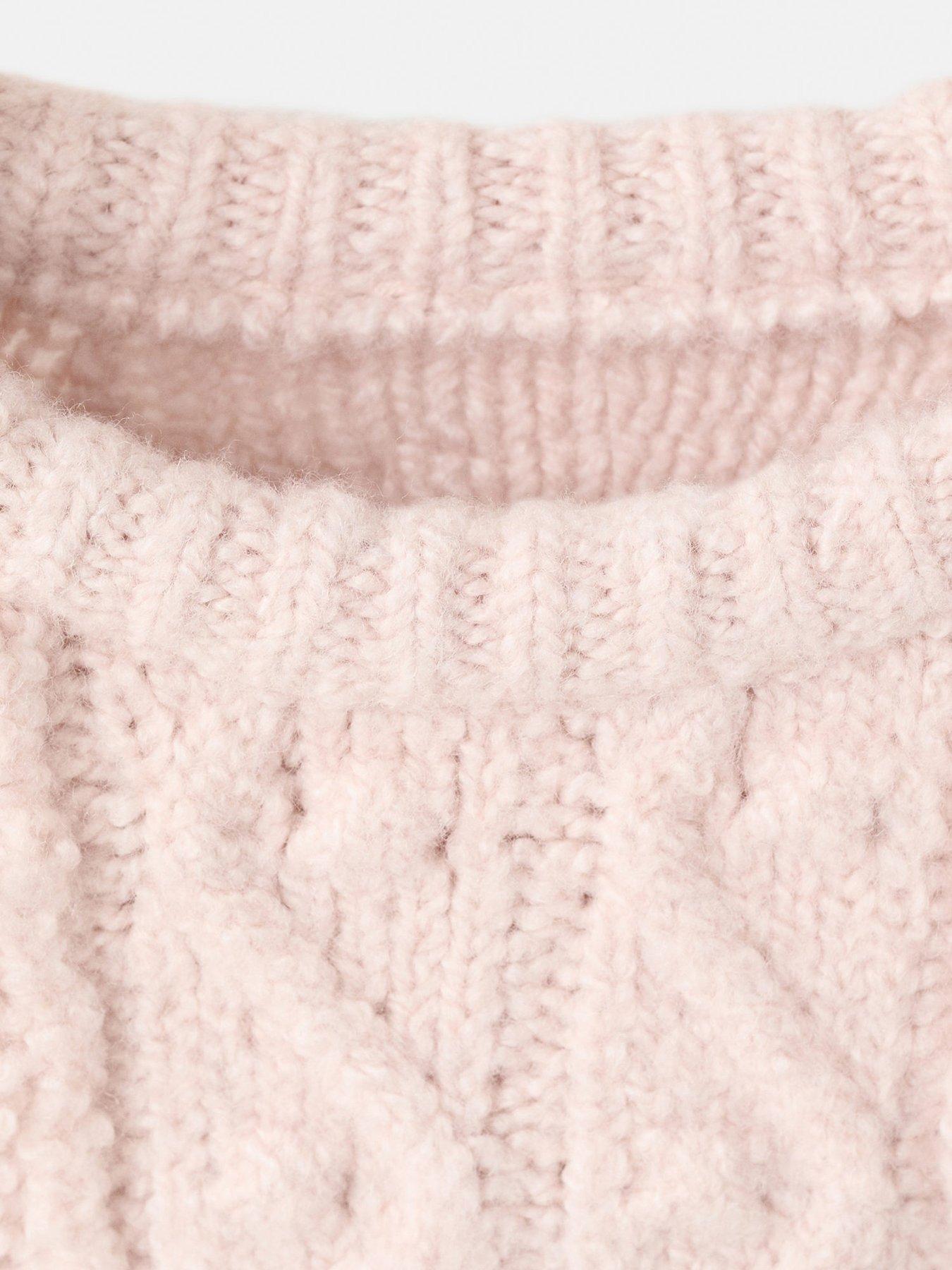 mango-younger-girls-fringe-knitted-jumper-pinkdetail