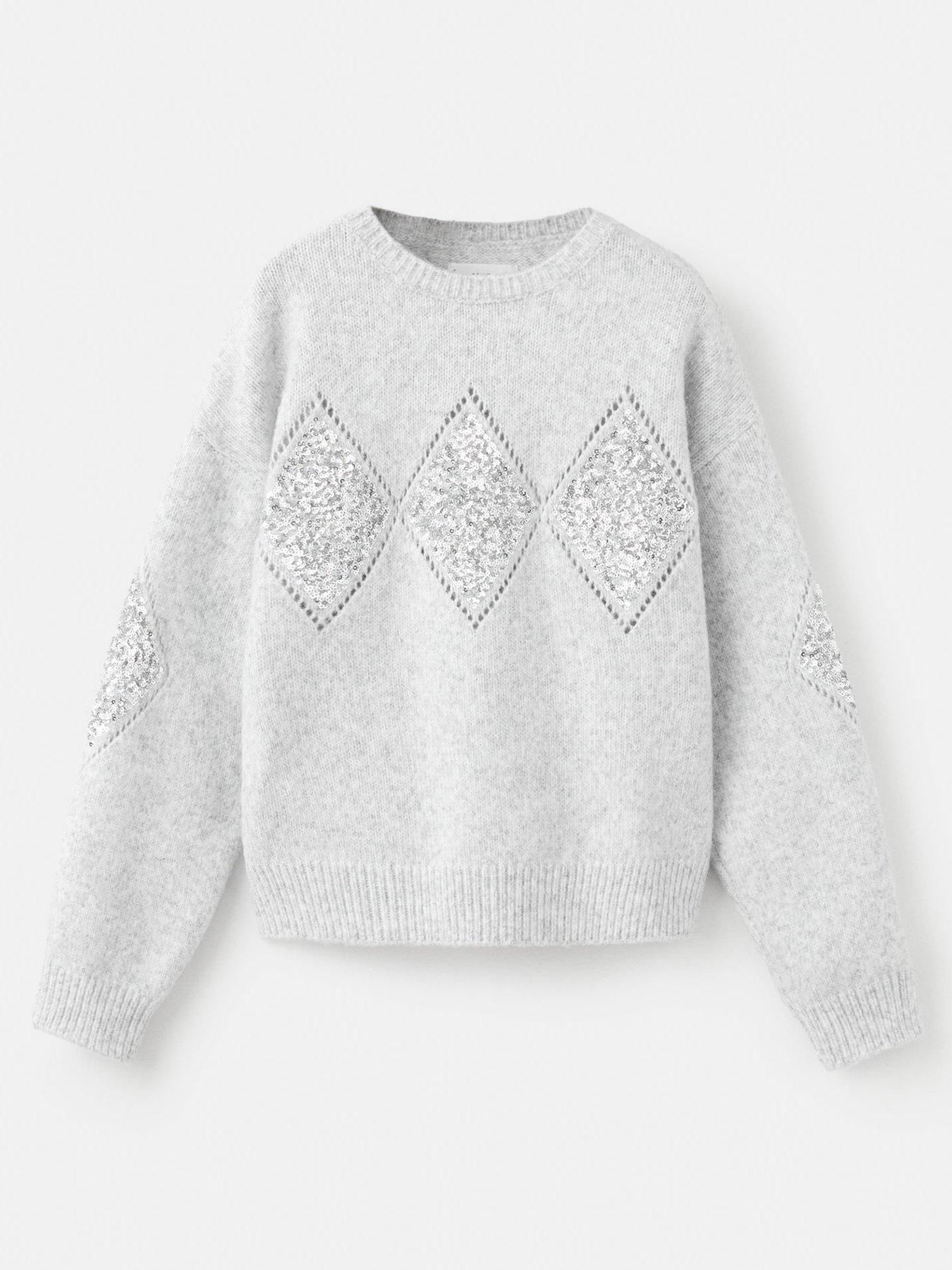 mango-girls-sequin-diamond-knitted-jumper-grey