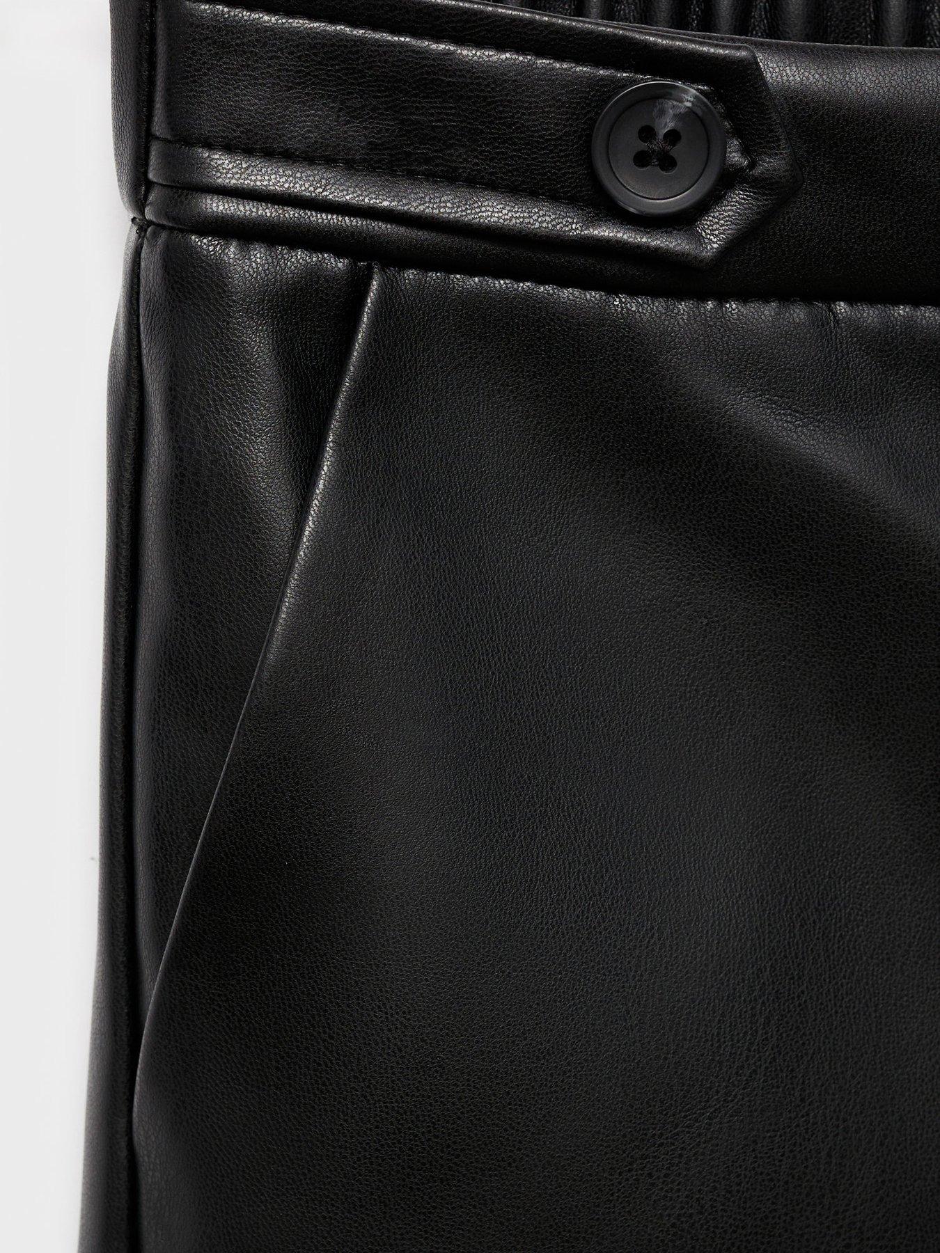 mango-girls-pu-trousers-blackoutfit