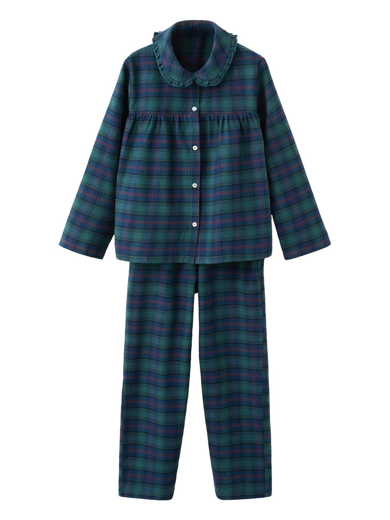Mango Girls Tartan Pyjamas - Green