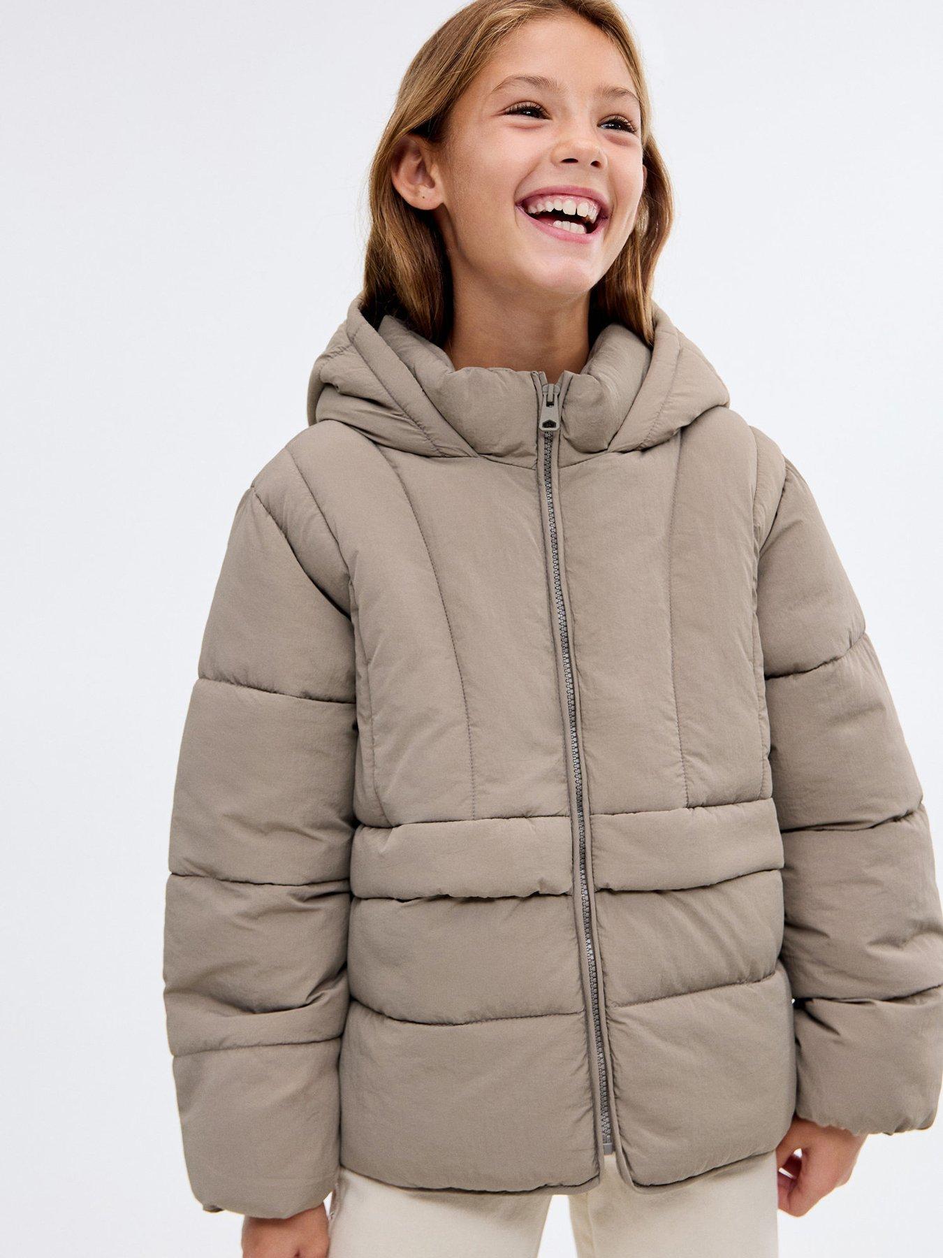 Mango Girls Padded Coat - Brown