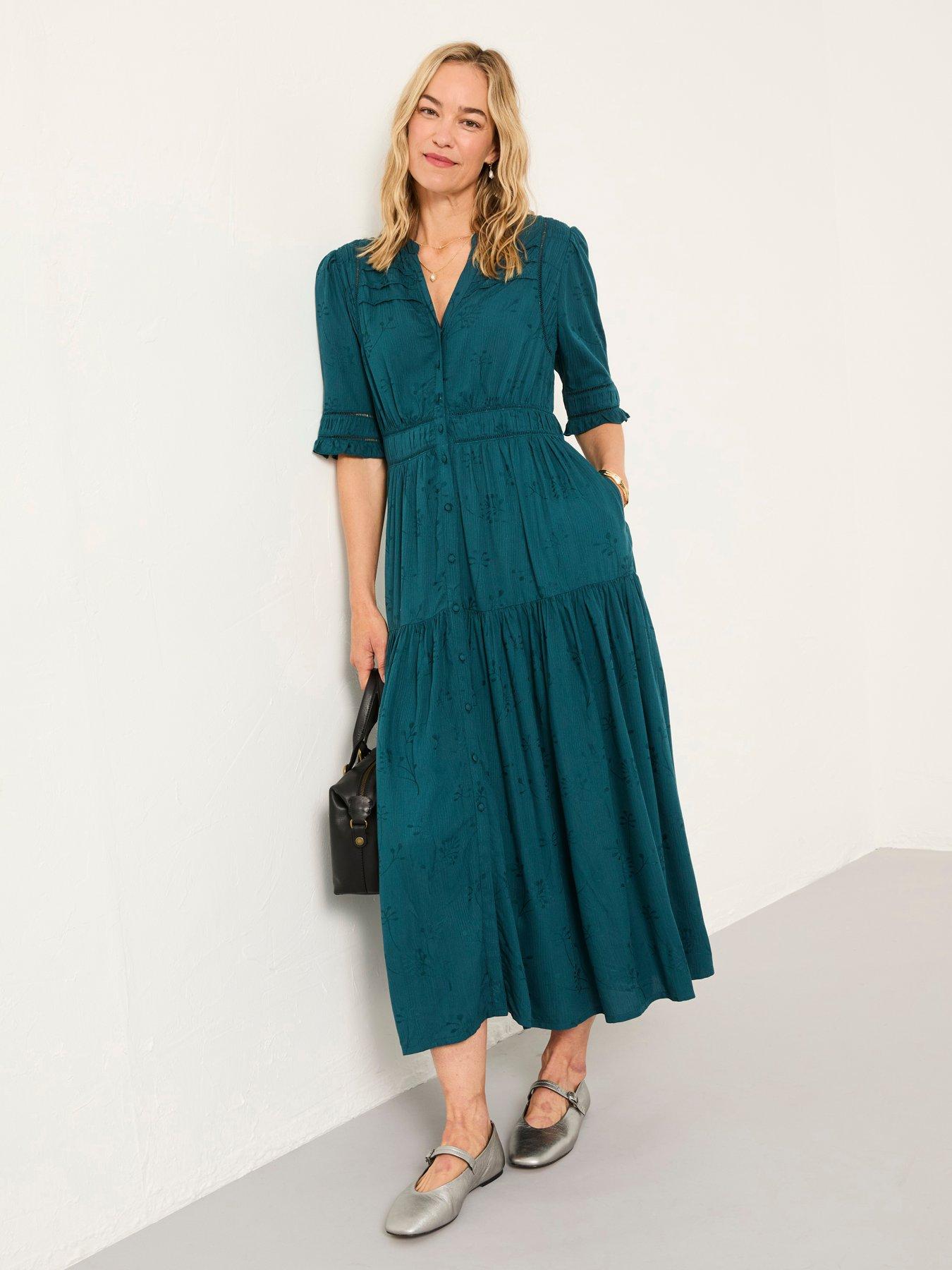 FatFace Elsie Midi Dress - Blue