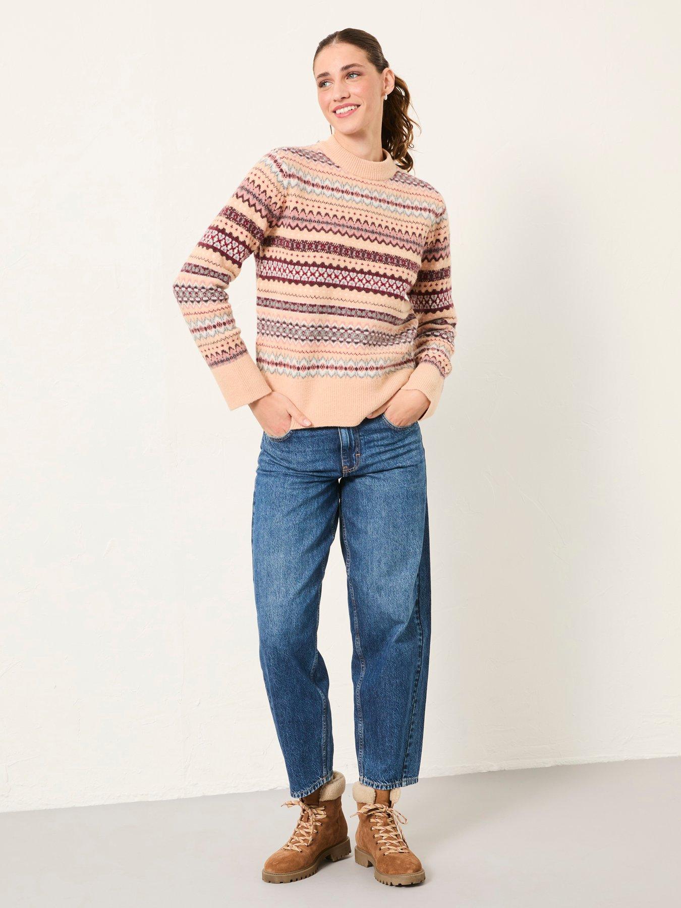 Image 3 of 6 of FatFace Genevieve Crew - Beige