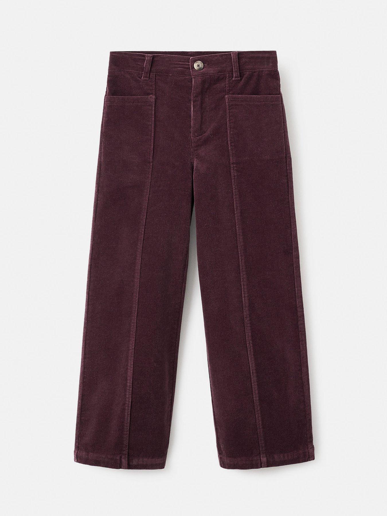 mango-girls-cord-trousers-dark-red