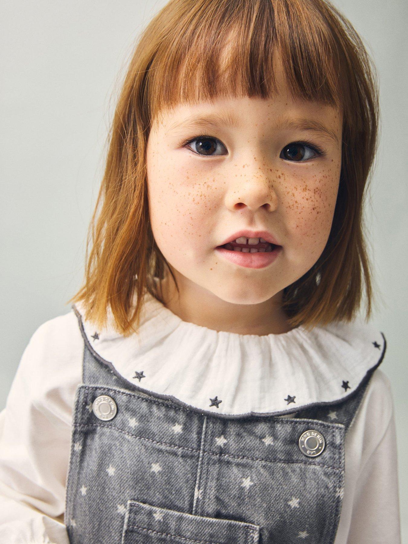 Mango Younger Girls Collar Detail Long Sleeve T-Shirt - Light Cream