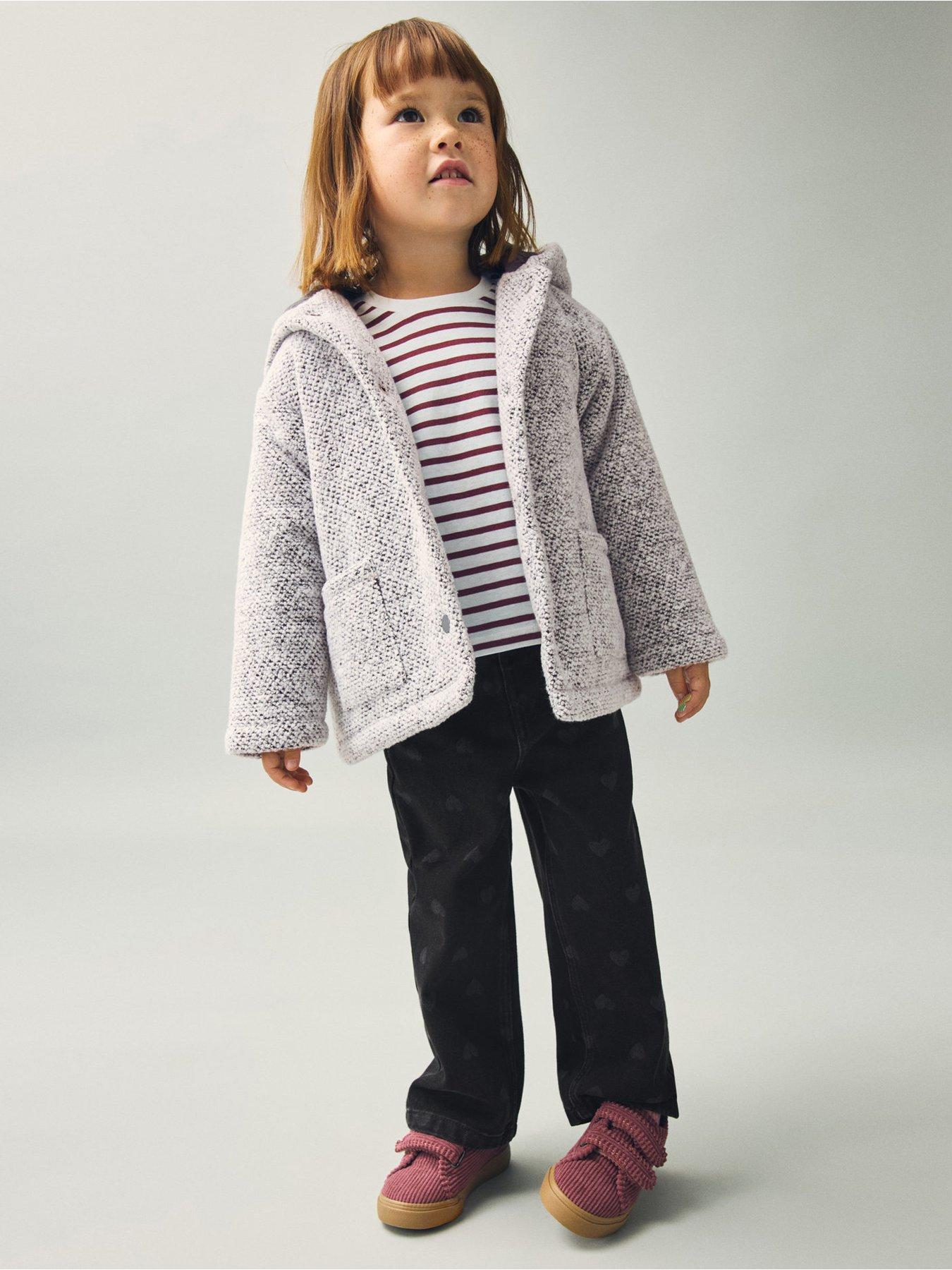 Mango Younger Girls Heart Print Jeans - Black