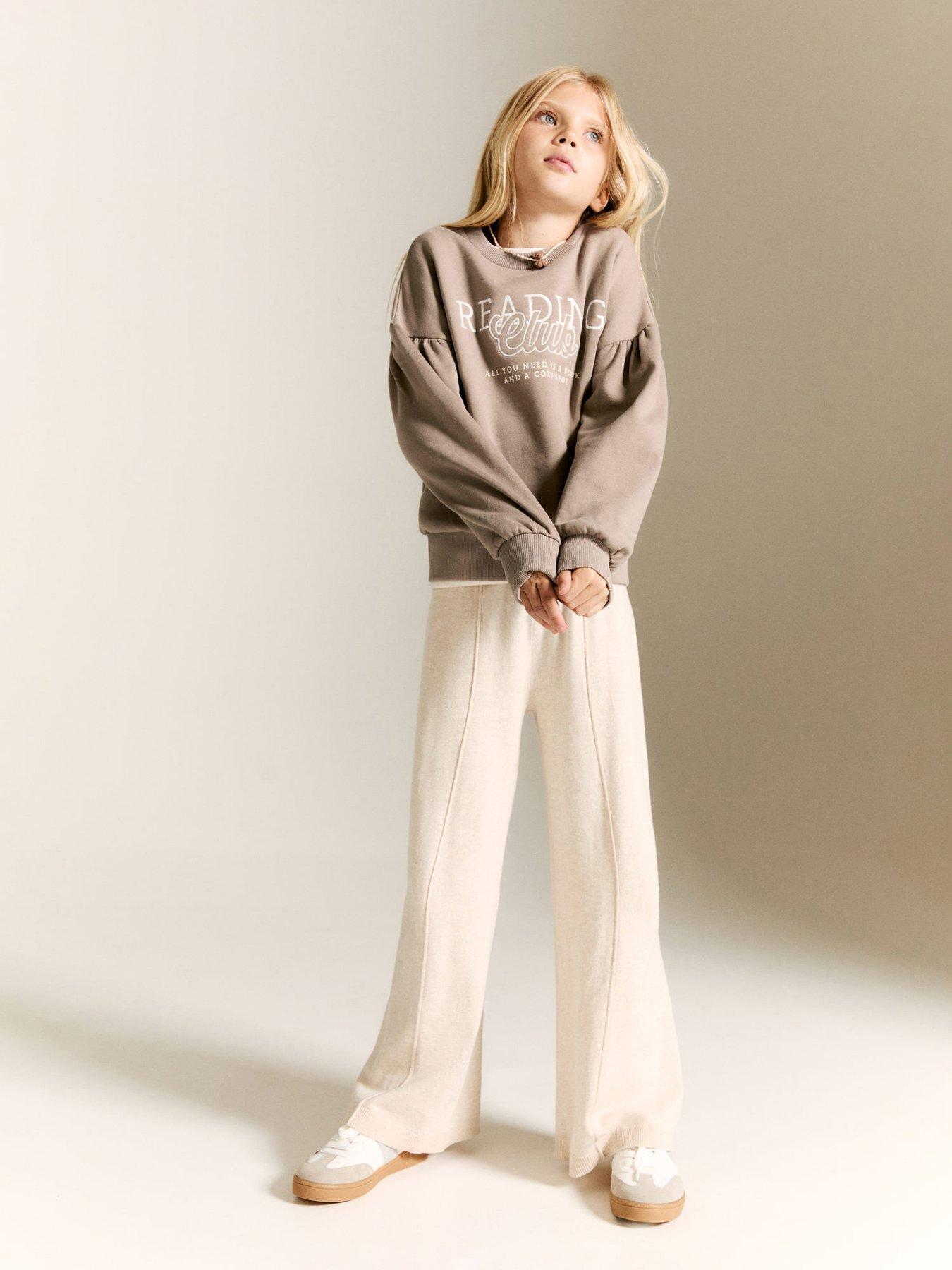 Mango Girls Reading Club Sweat - Brown