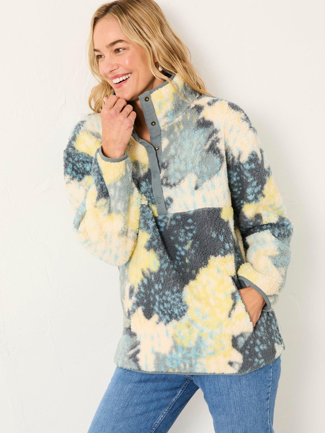 FatFace Zoe Pattern Fleece Pullover - Multi