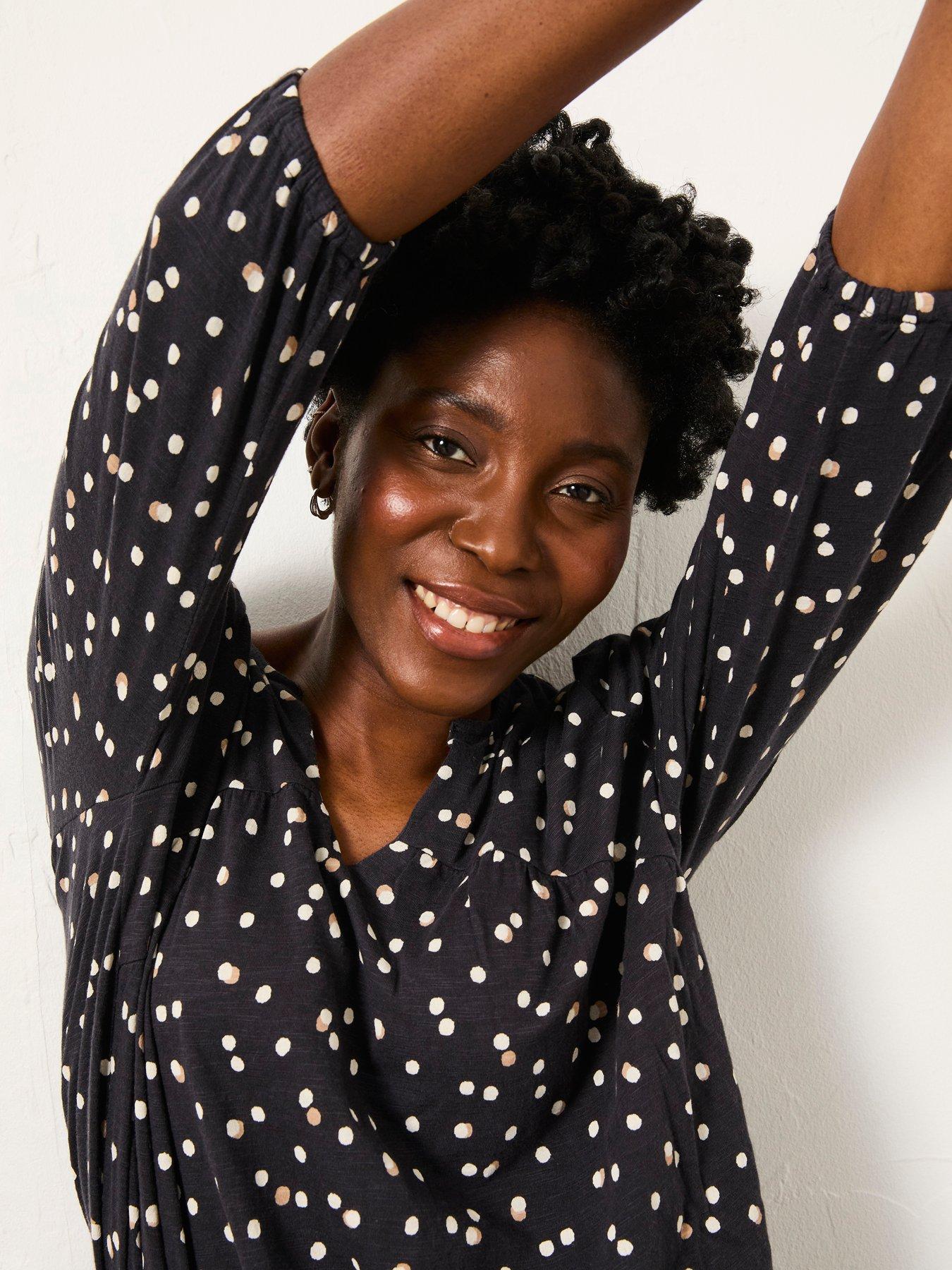 Image 4 of 5 of FatFace Enya Spot Tunic - Black