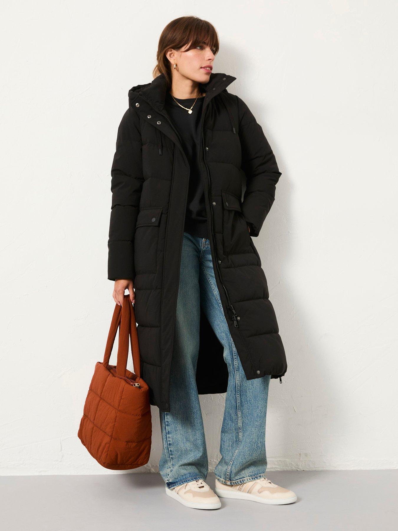 FatFace Harley Long Padded Coat - Black