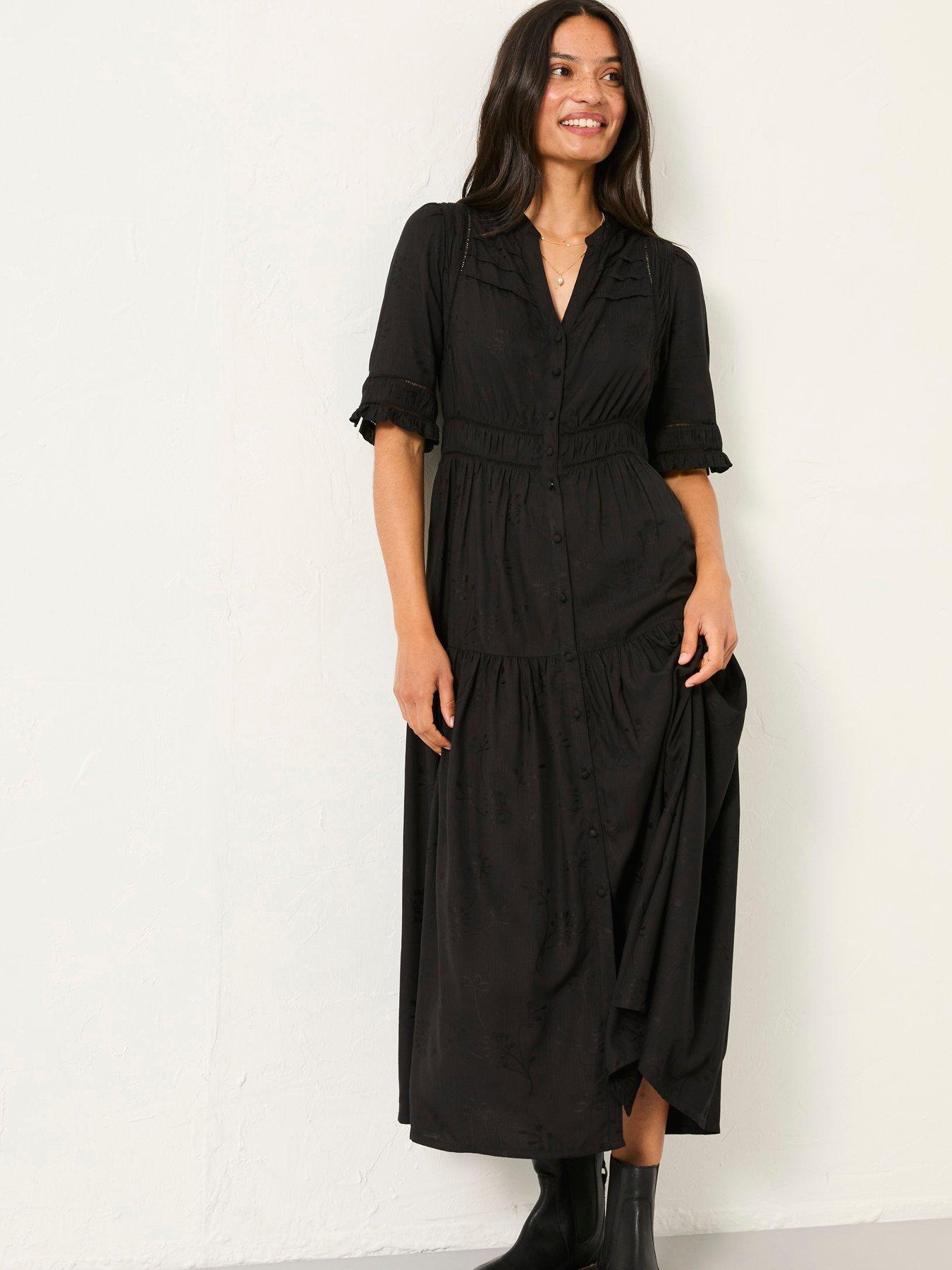 FatFace Elsie Midi Dress - Black
