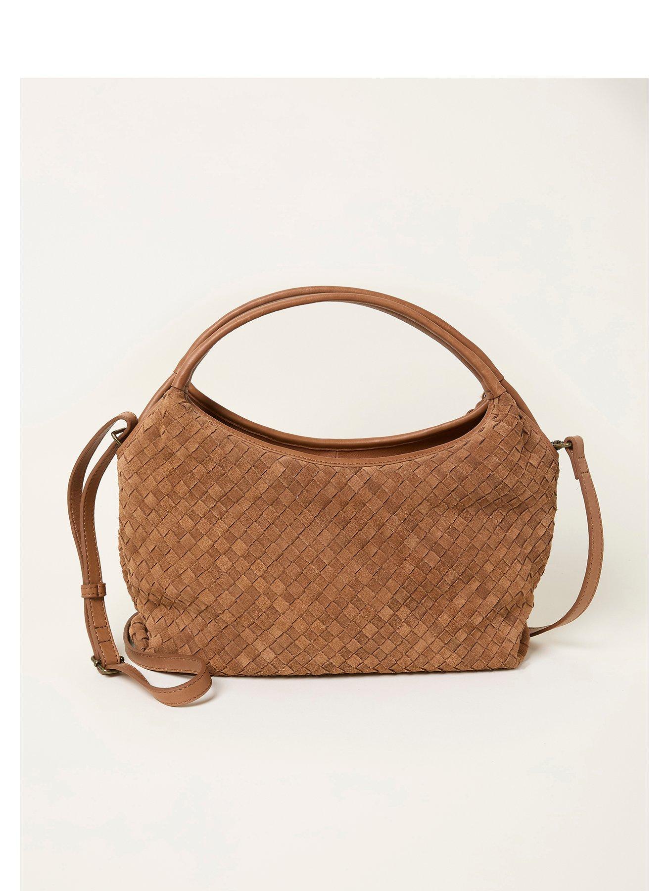 Image 1 of 3 of FatFace Esme Woven Bag - Tan Brown