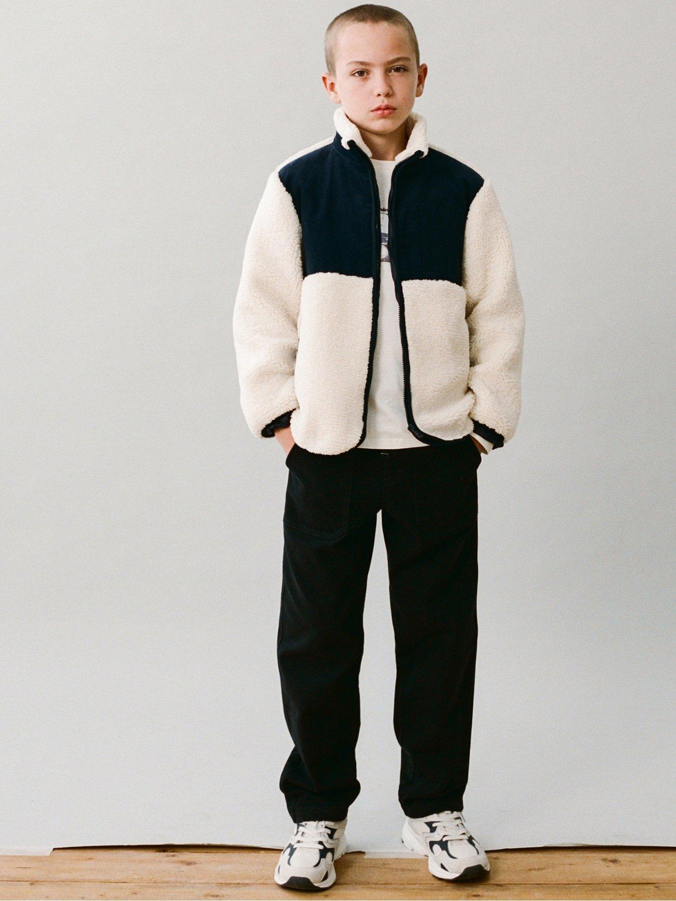 Mango Boys Fleece Jacket - Light Cream