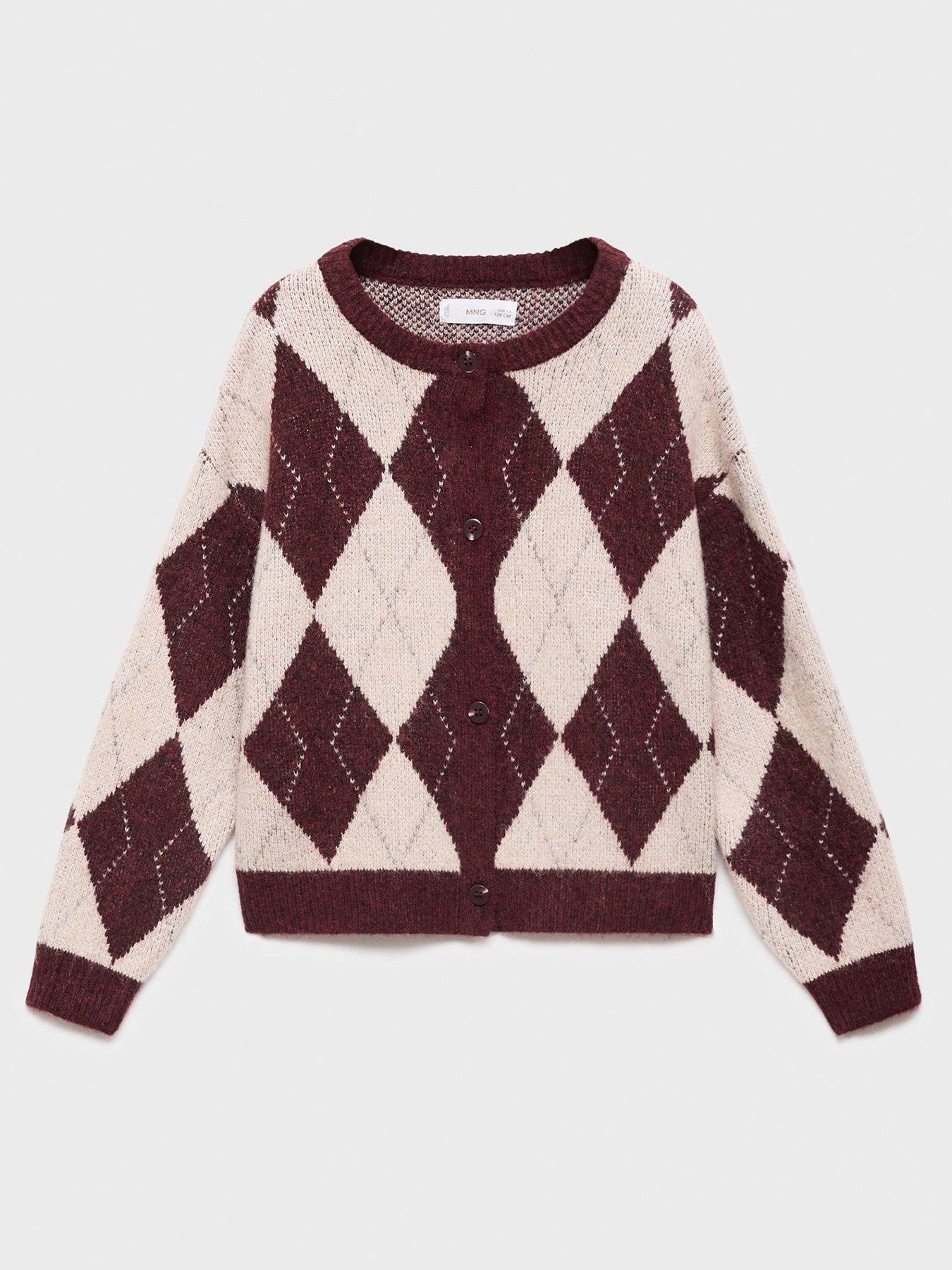 mango-girls-jacquard-knitted-cardigan-dark-red