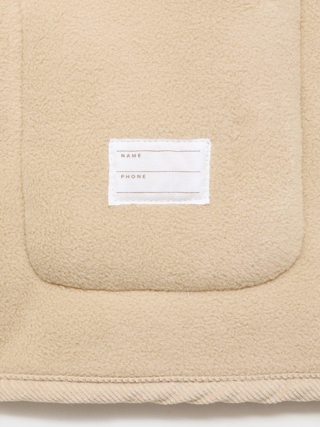Image 4 of 5 of Mango Younger Boys Borg Hooded Coat - Beige