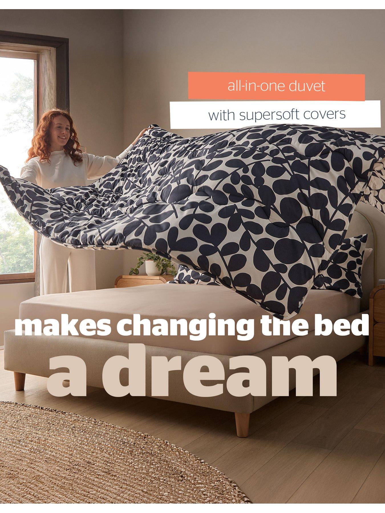 silentnight-leaf-print-coverless-duvet-and-pillowcase-set-blueback
