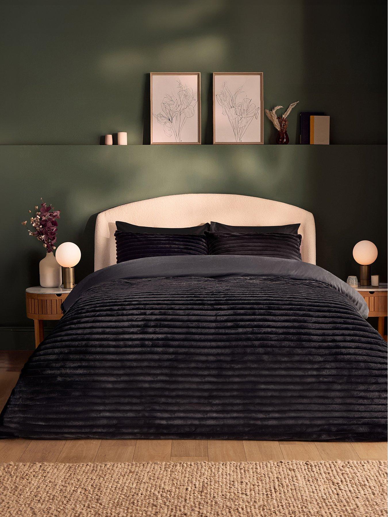 silentnight-ribbed-faux-fur-duvet-cover-set
