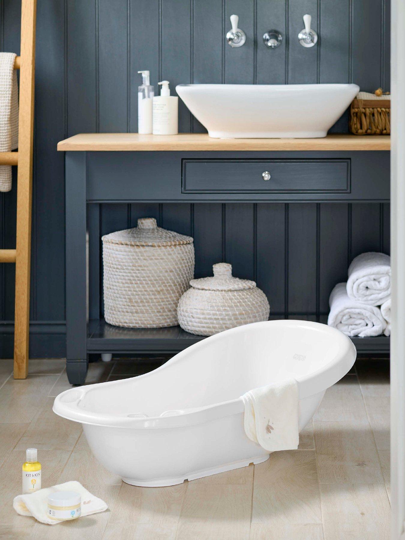 Mamas & Papas Baby Bath - White / Grey