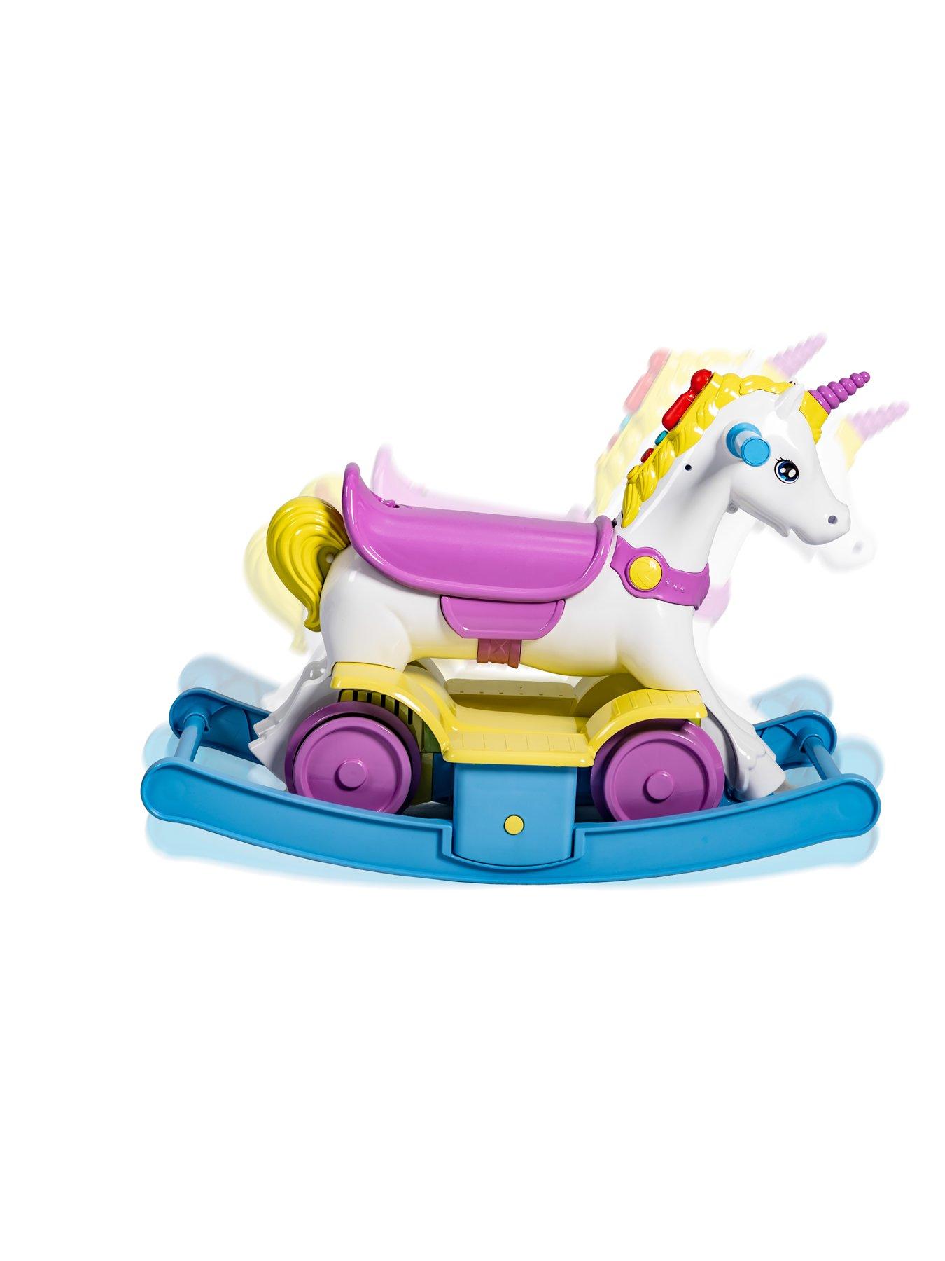 Image 2 of 8 of Rainbow Unicorn Train/Rocker 2-in-1 Ride-On