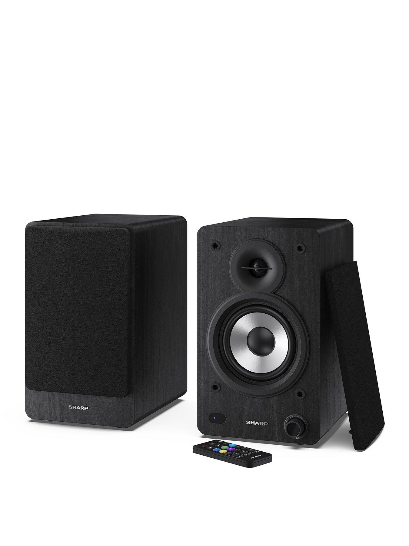 Image 1 of 6 of Sharp CP-SS30 Bookshelf Speakers - Black