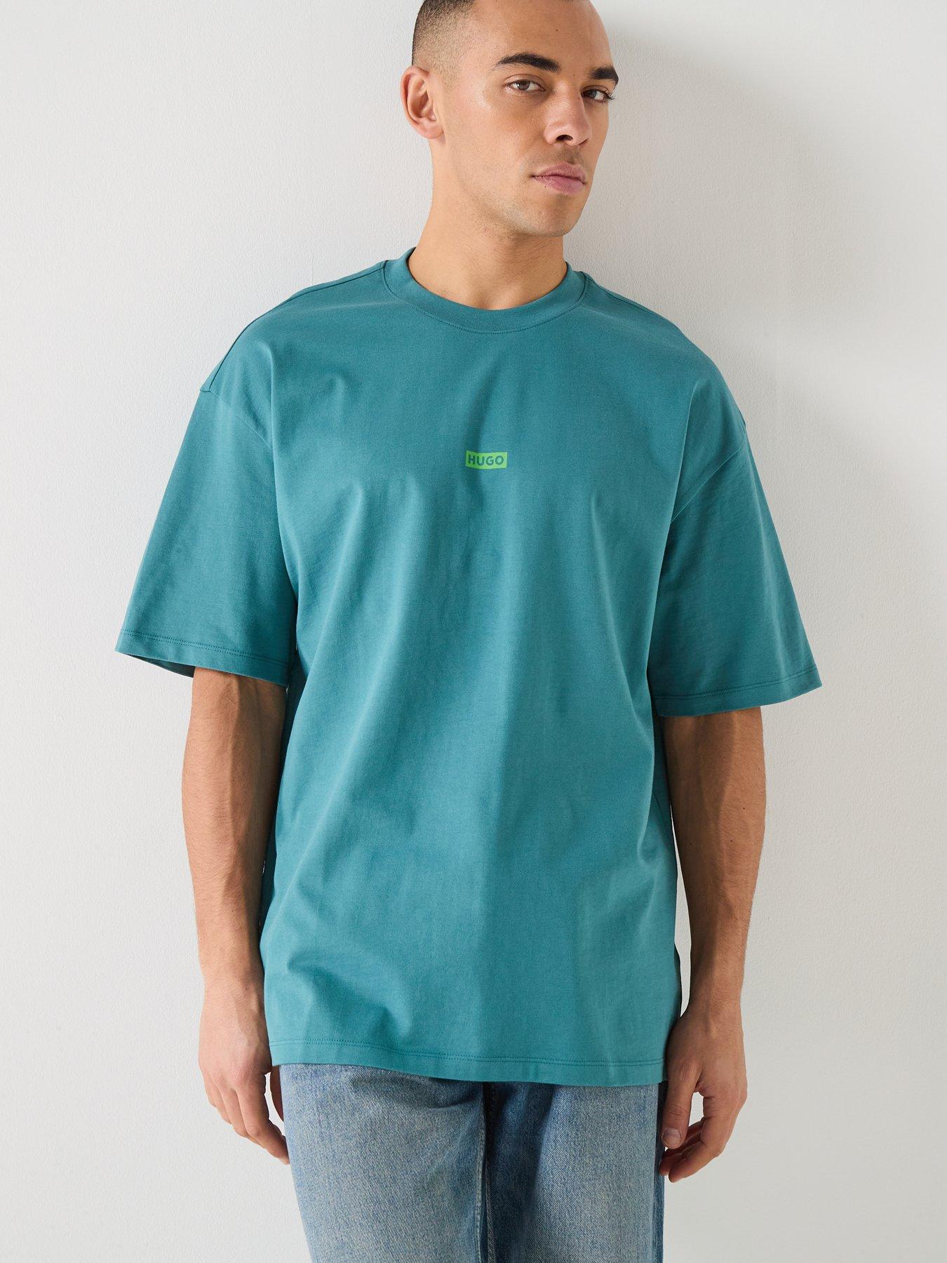 hugo-nalono-oversized-fit-t-shirt-bluestillFront
