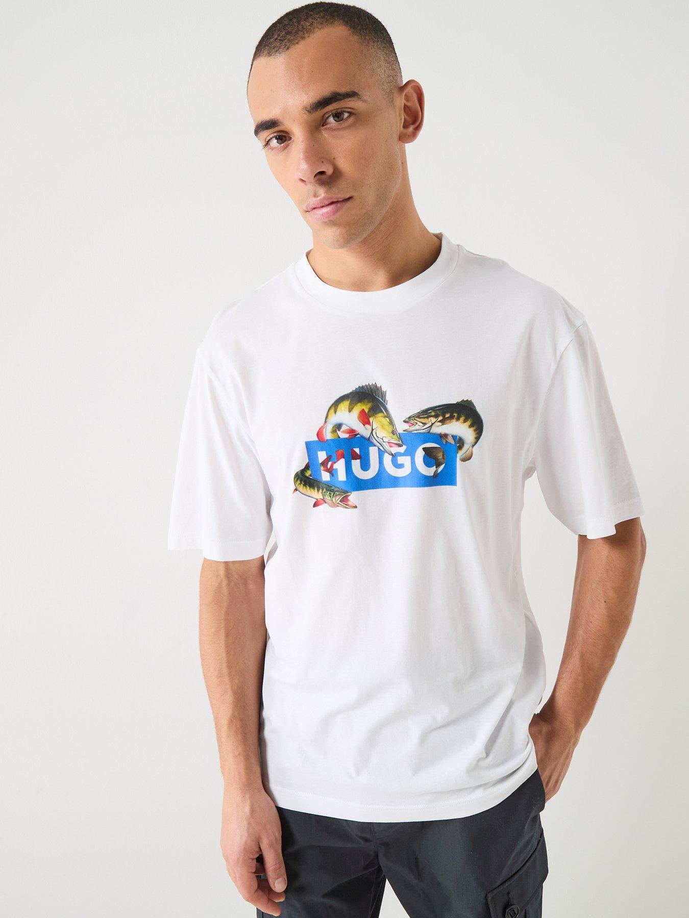 HUGO Hugo Blue Nalotrix Regular Fit Graphic T-shirt