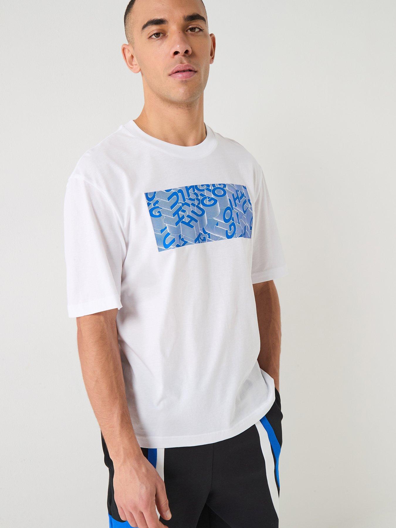 hugo-blue-nierofix-regular-fit-t-shirt-white