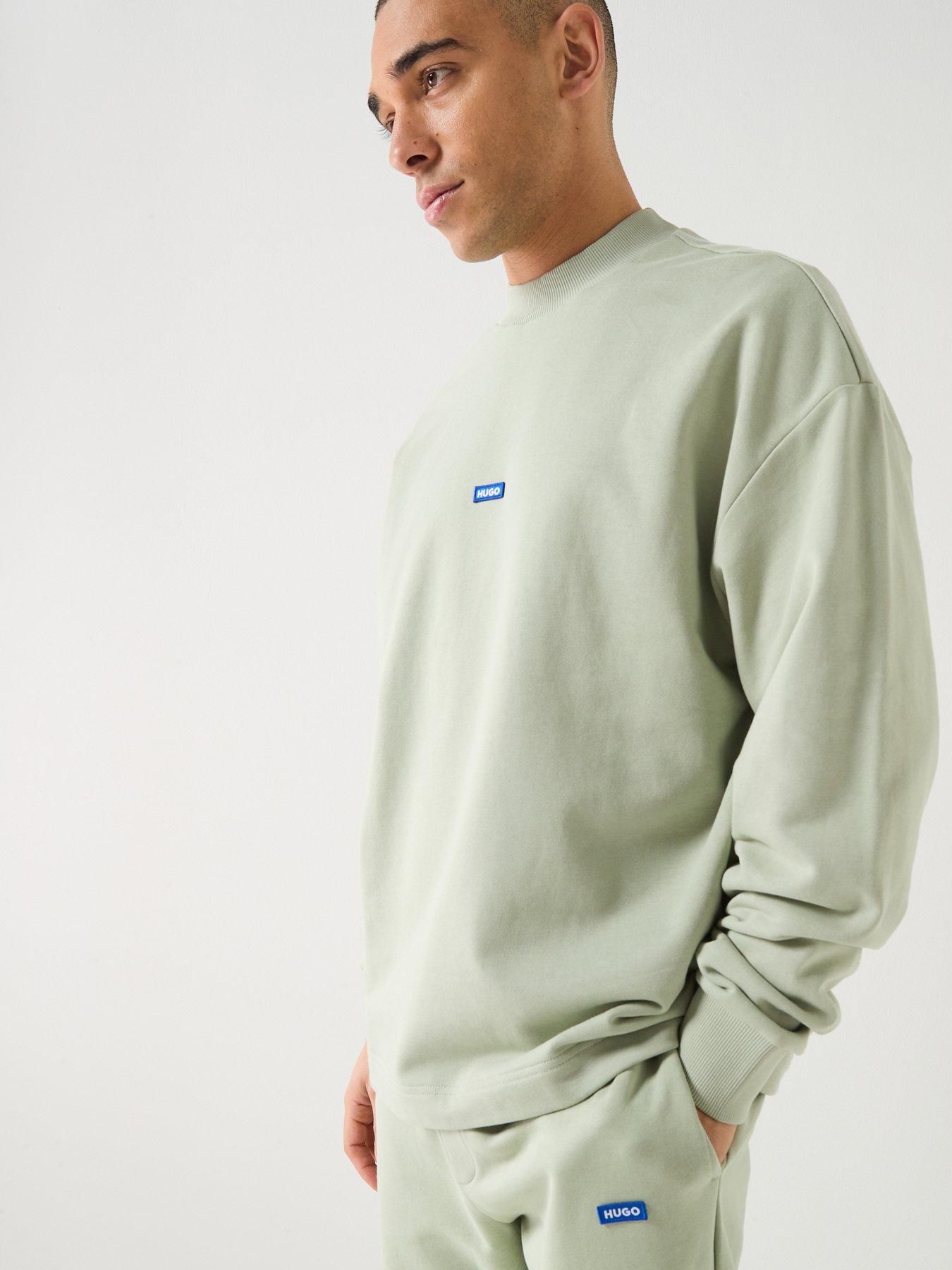 hugo-blue-nedro-regular-fit-crew-sweatshirt-light-greenoutfit