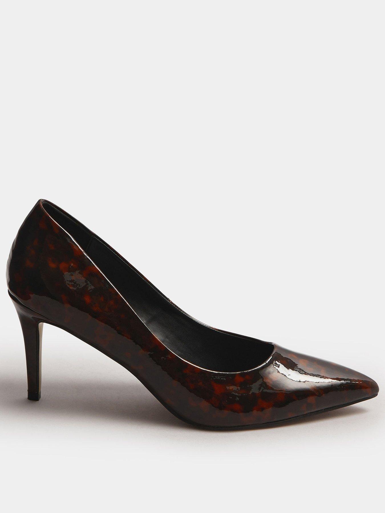 Long Tall Sally Tortoise Shell Point Court Shoe - Brown