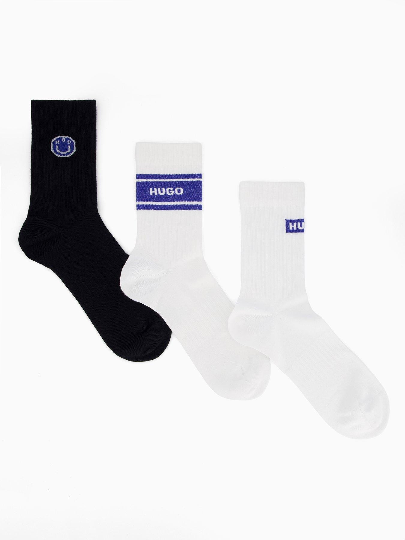 hugo-blue-3-pack-logo-sports-crew-socks-white