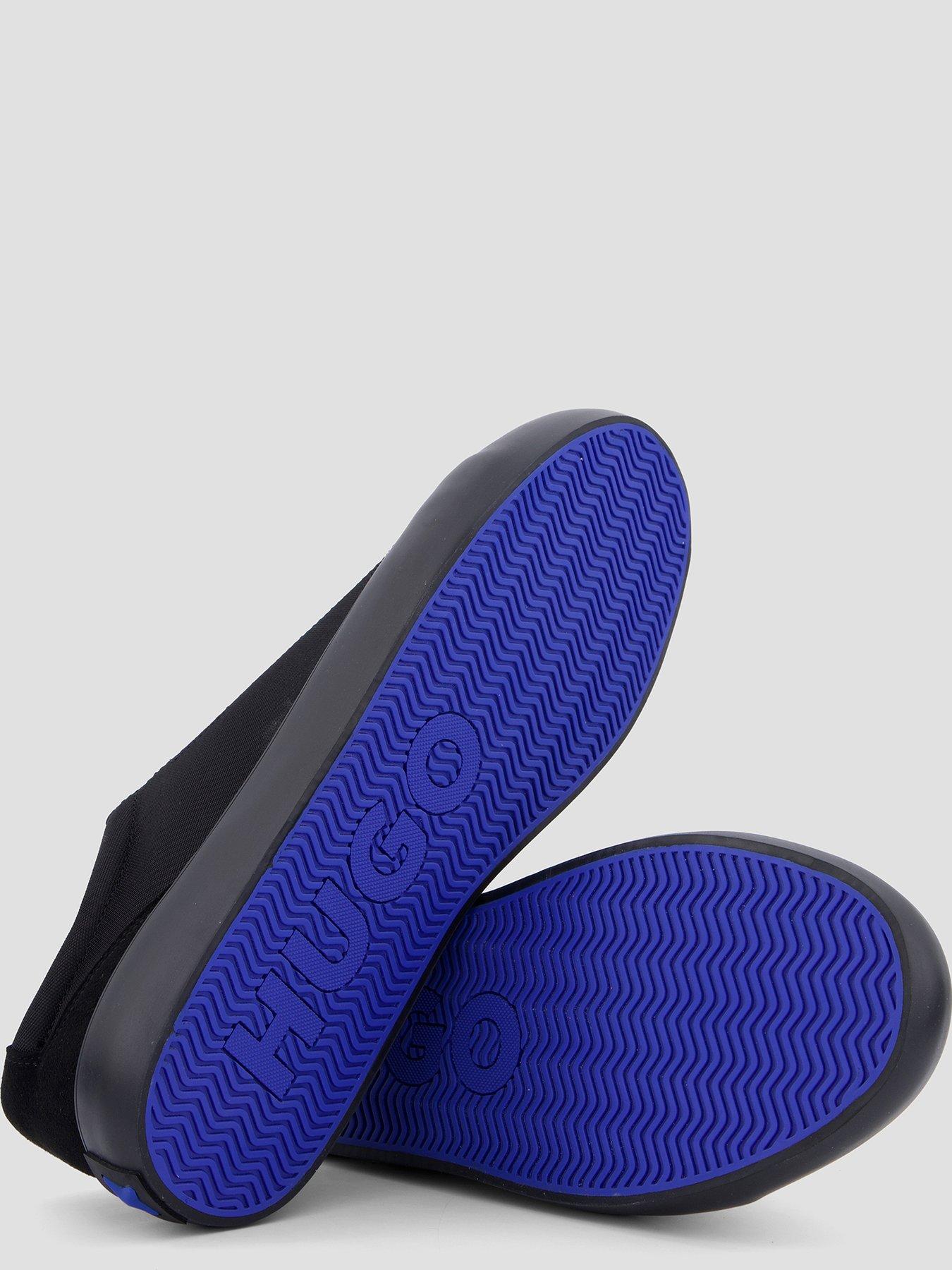 Image 4 of 7 of HUGO Blue B-Cross Tenn Canvas Trainers - Black