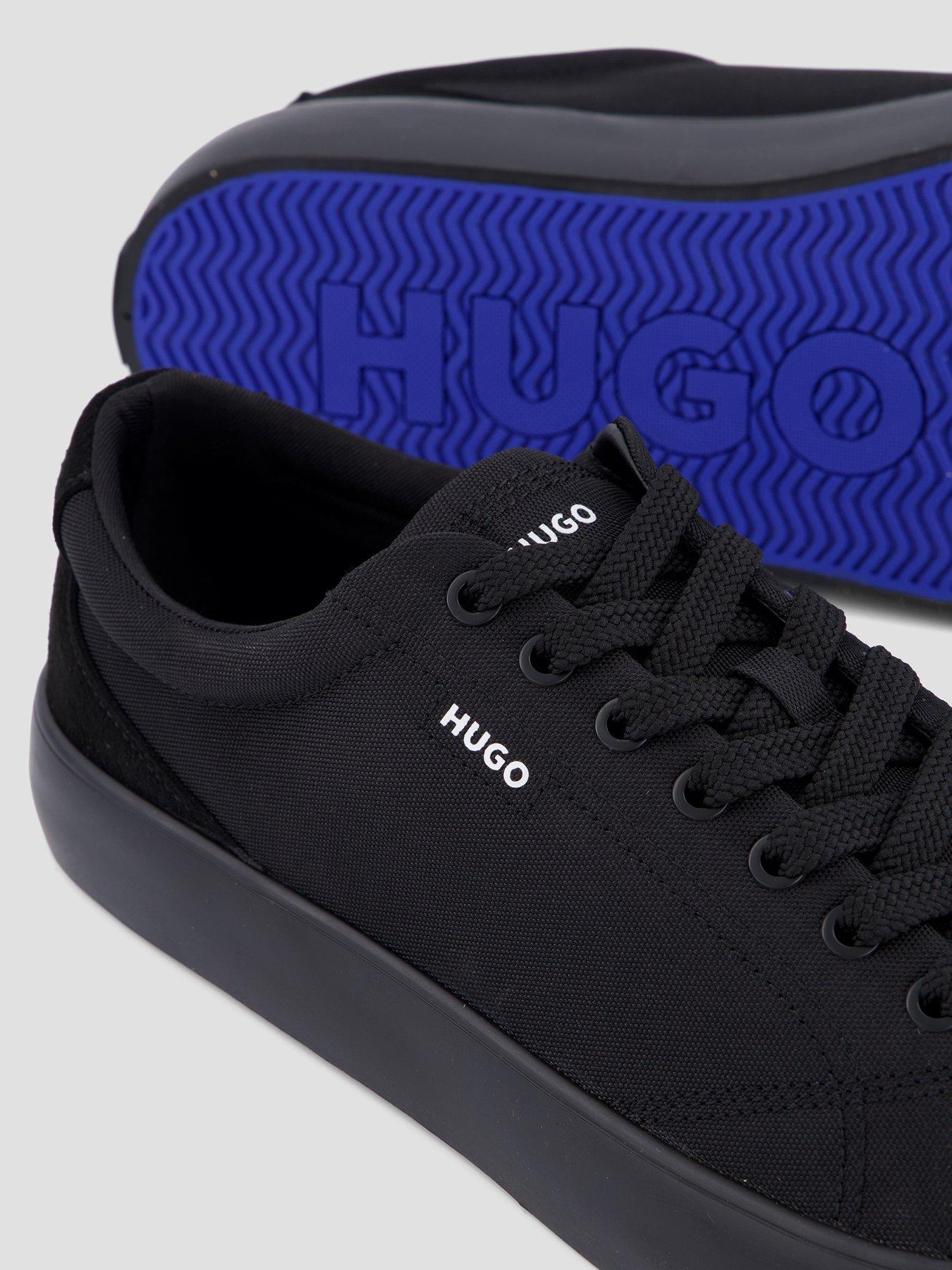 Image 5 of 7 of HUGO Blue B-Cross Tenn Canvas Trainers - Black