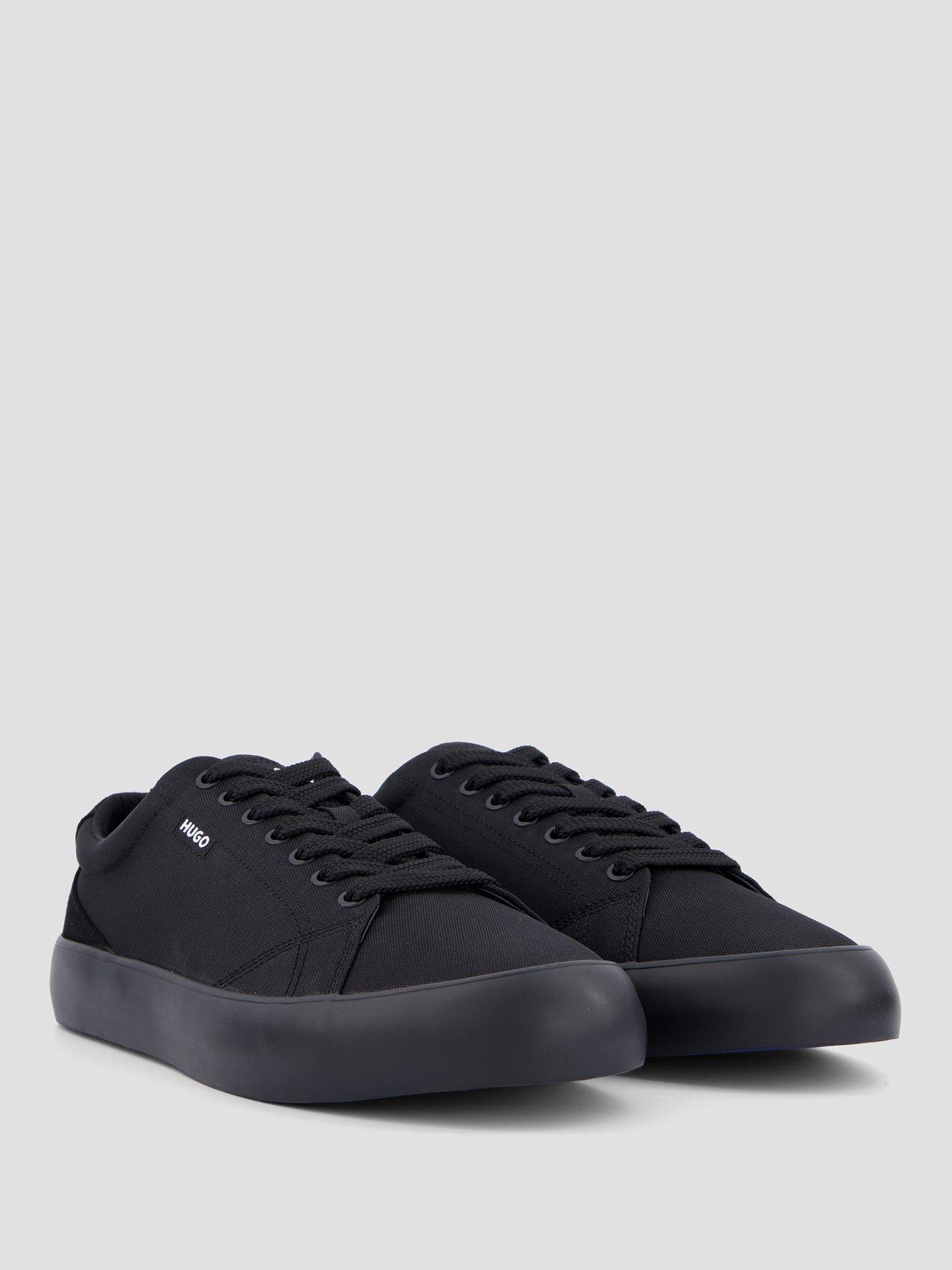 Image 6 of 7 of HUGO Blue B-Cross Tenn Canvas Trainers - Black