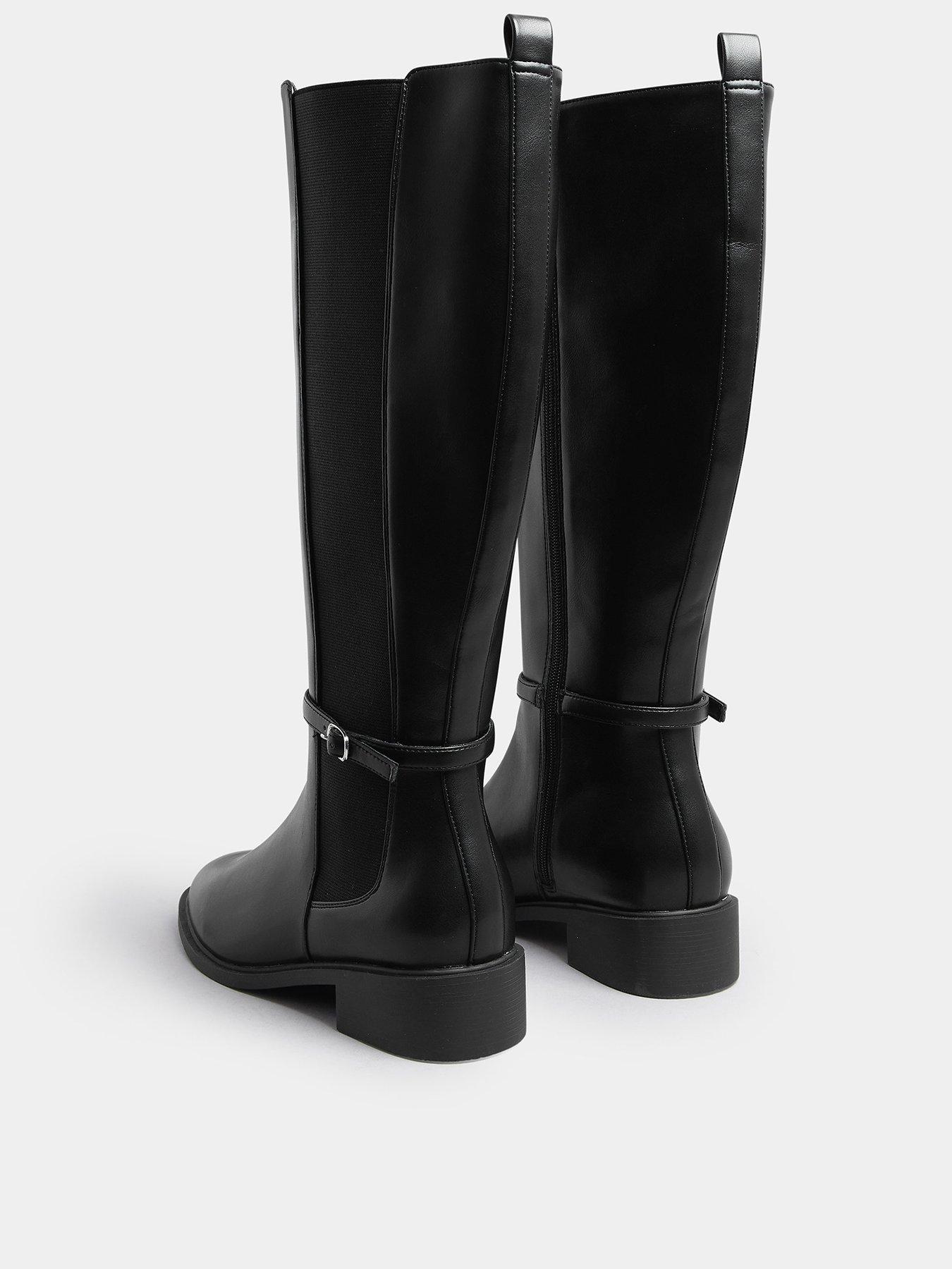 yours-extra-wide-fit-elastic-riding-boot-blackback