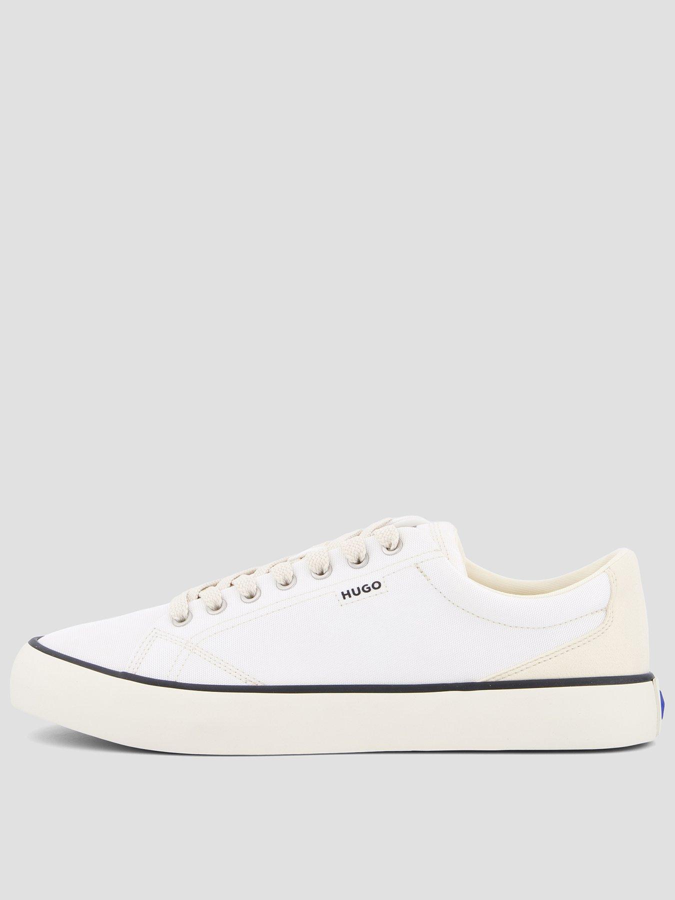 hugo-blue-b-cross-tenn-canvas-trainers-whitefront