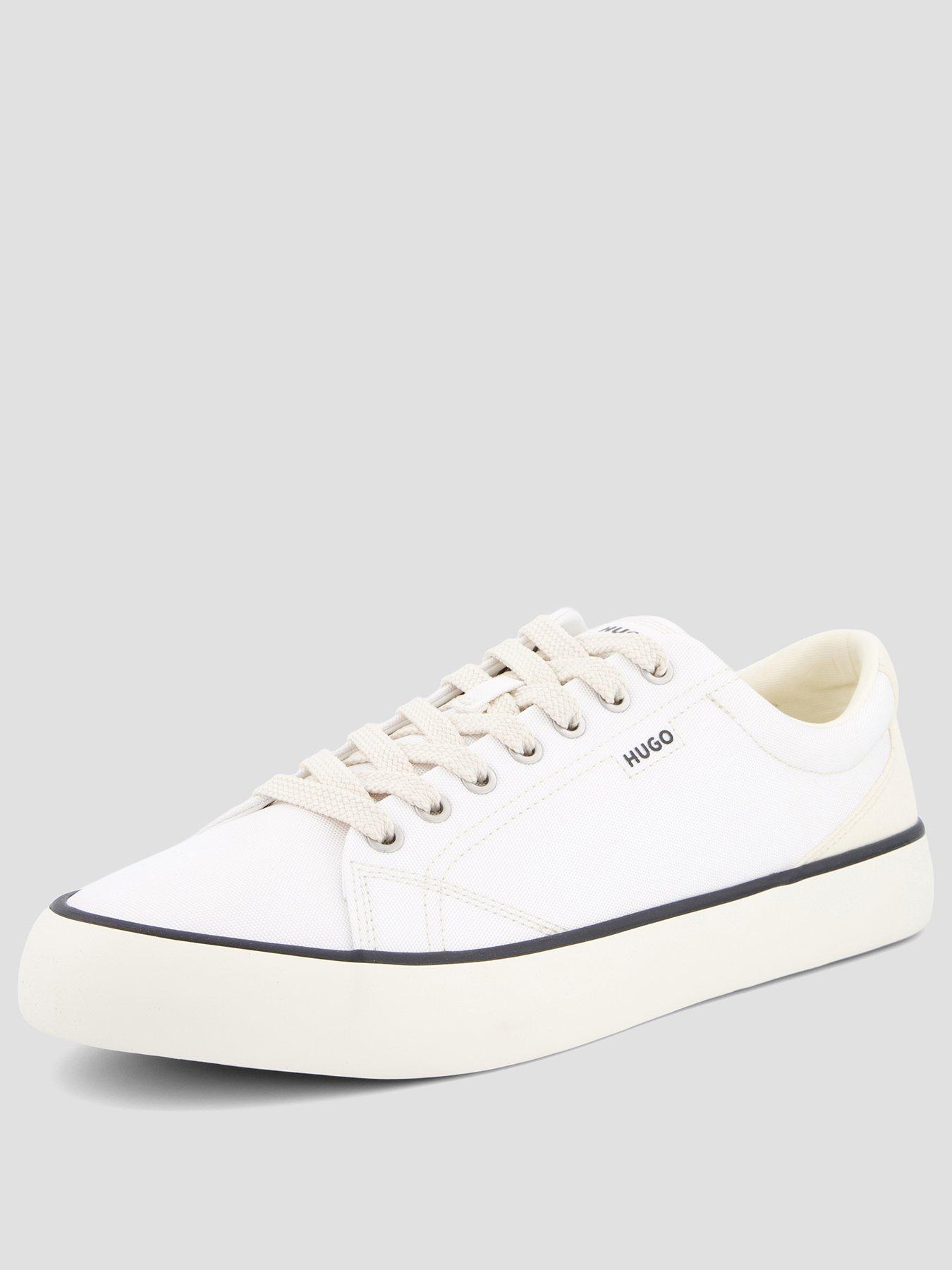 hugo-blue-b-cross-tenn-canvas-trainers-whitestillFront