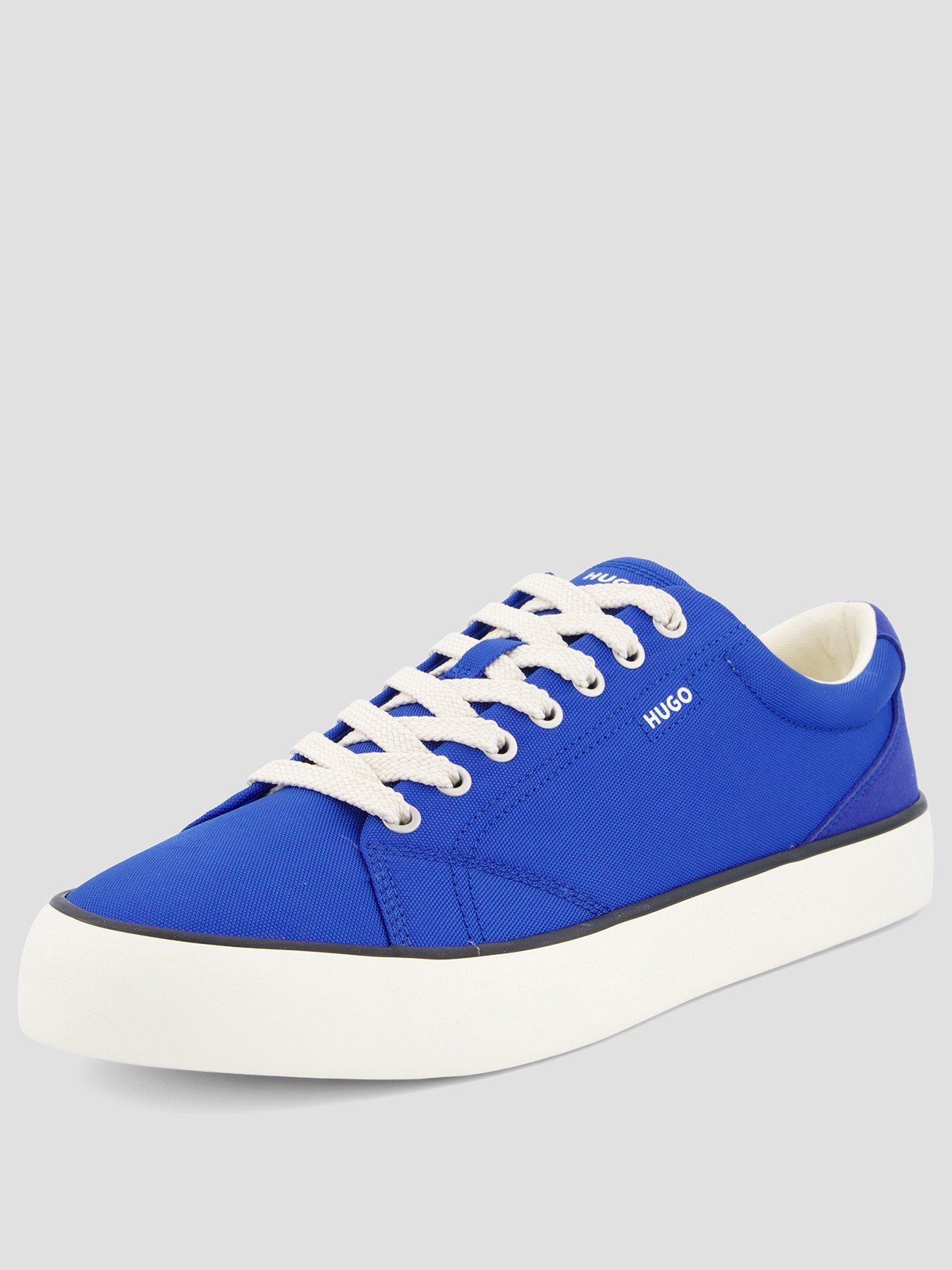 hugo-b-cross-tenn-canvas-trainers-bluestillFront
